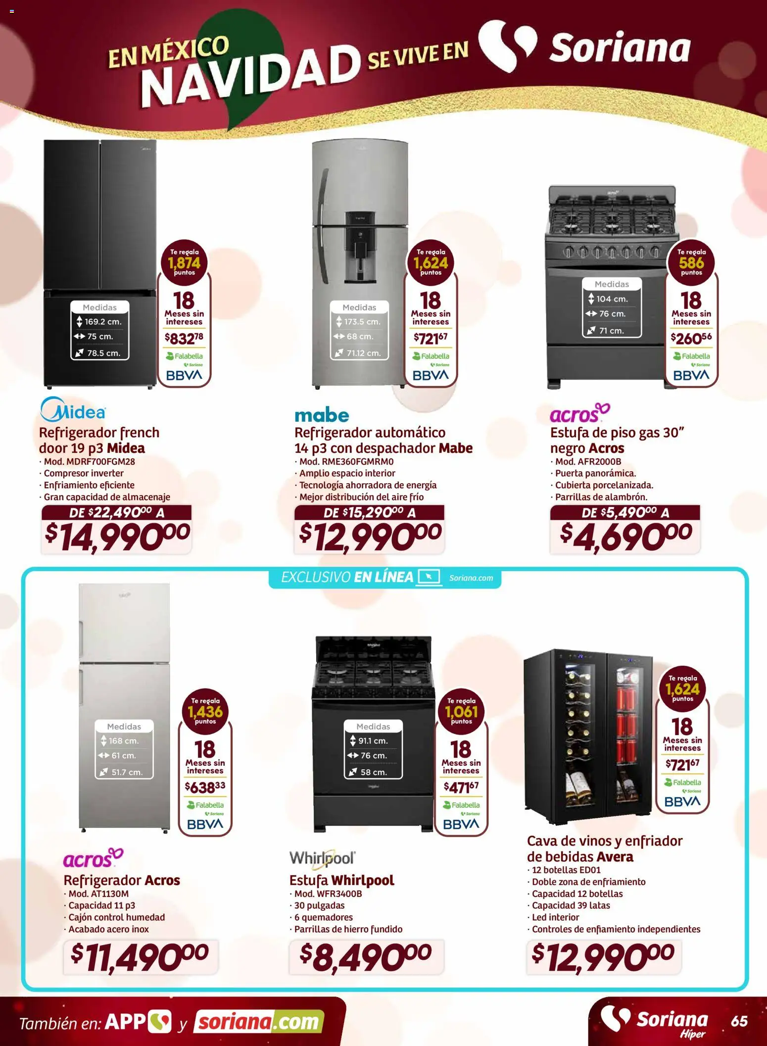 Nuevas ofertas de Soriana válidas en toda la República Mexicana desde el 27.11.2025. ¡Encuentra las mejores ofertas en Soriana - Preciazazaso Híper: Frontera Chih, Coah, Tamaulipas! | Página: 64 | Productos: Refrigerador, Cava, Té