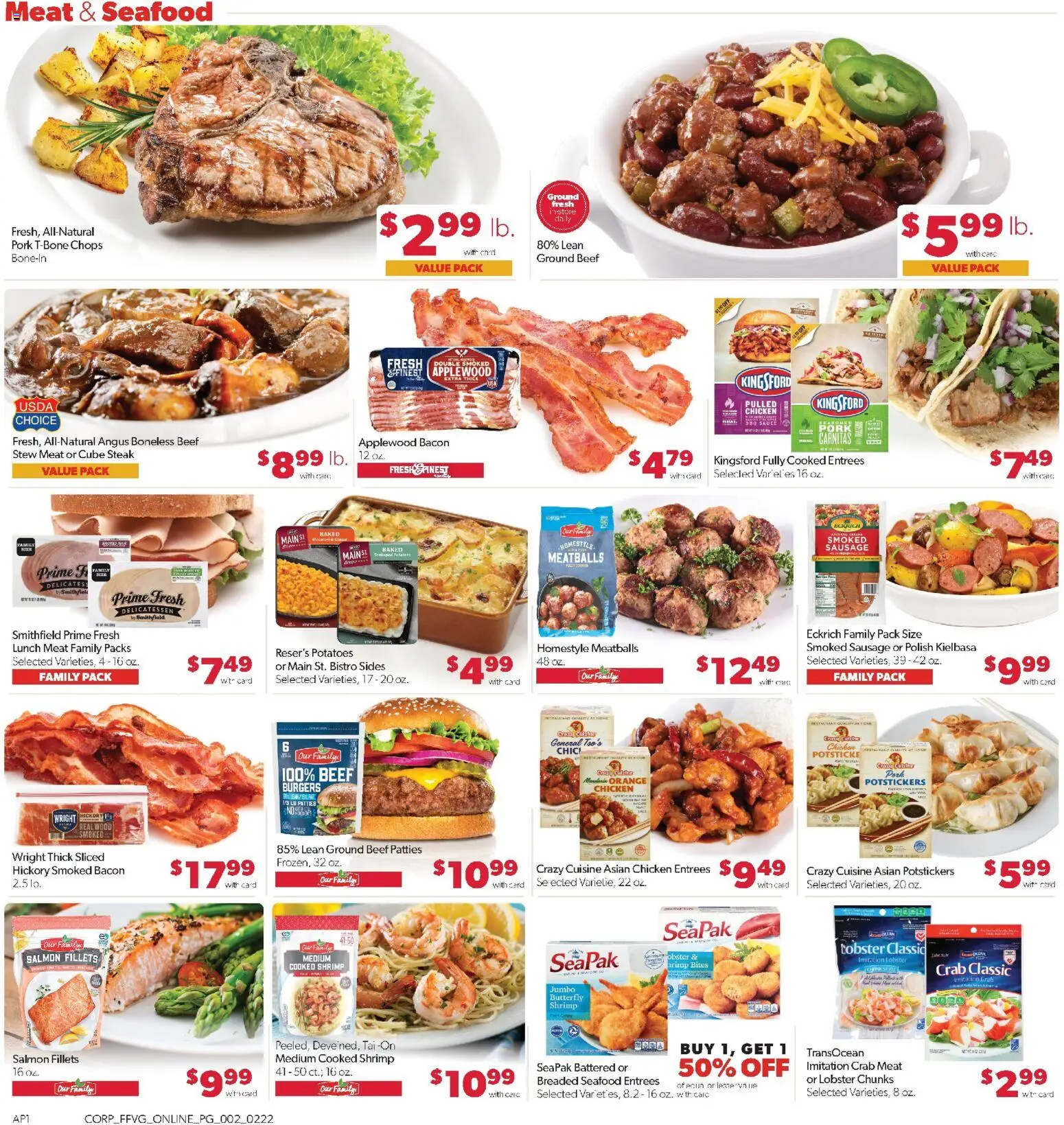Family Fare Weekly Ad - valid from 22.02.2026 | Page: 6 | Products: Pork, Potatoes, Sauce, Sausage