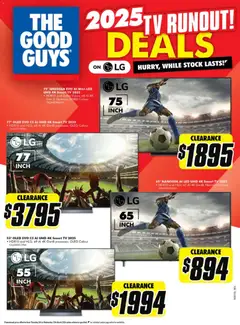 Preview of The Good Guys TV Runout Deals - valid from 05.03.2026