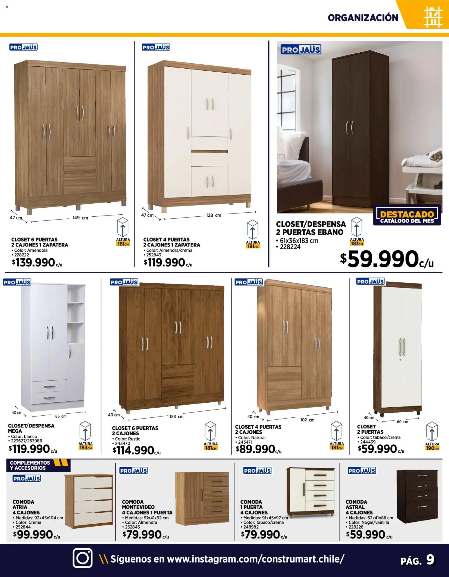 Construmart Ofertas │ válido desde el 01.01.2026 | Página: 9 | Productos: Almendra, Closet, Crema