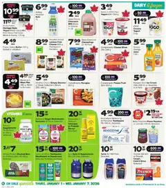 Preview of Thrifty Foods weekly flyer / circulaire from shop Thrifty Foods valid from 01.01.2026 | Page: 7 | Products: Cream, Ice cream, Toothpaste, Milk