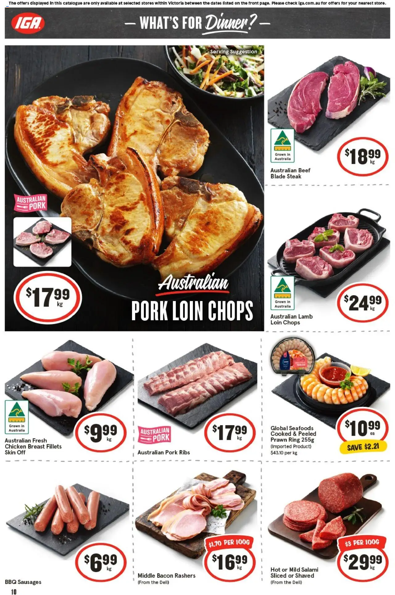 IGA catalogue - valid from 24.09.2025 | Page: 13 | Products: Bacon, Chicken, Beef, Steak