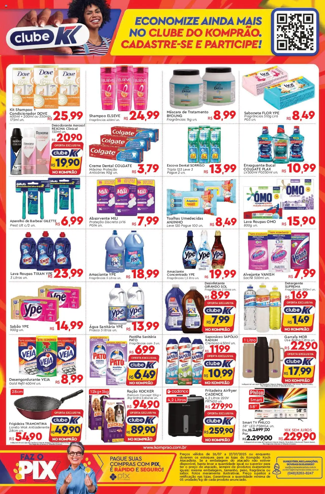Komprao Atacadista Folheto - válido de 26.07.2025 | Página: 4 | Produtos: Escova, Enxaguante bucal, Rexona, Desinfetante