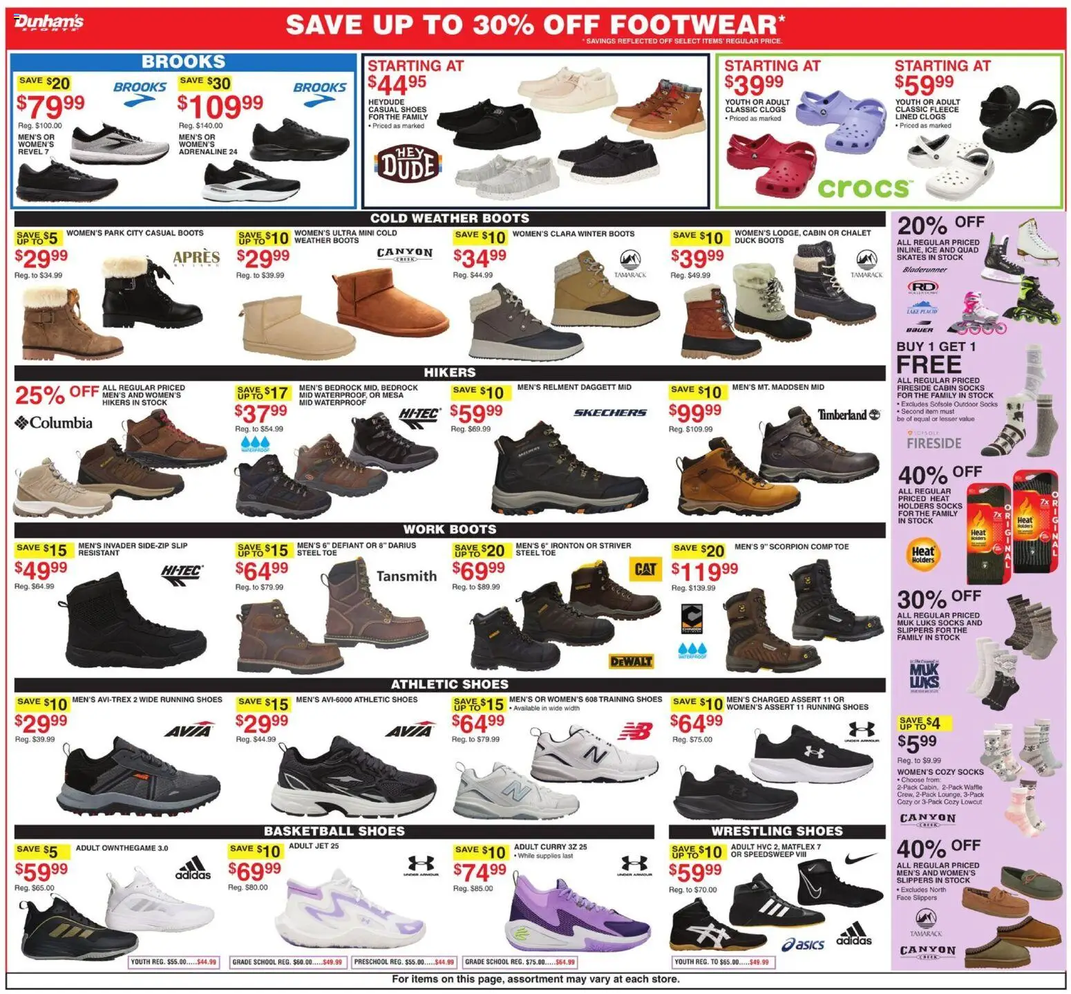 Dunham's Sports Weekly Ad - valid from 27.12.2025 | Page: 7 | Products: Socks, Boots, Slippers