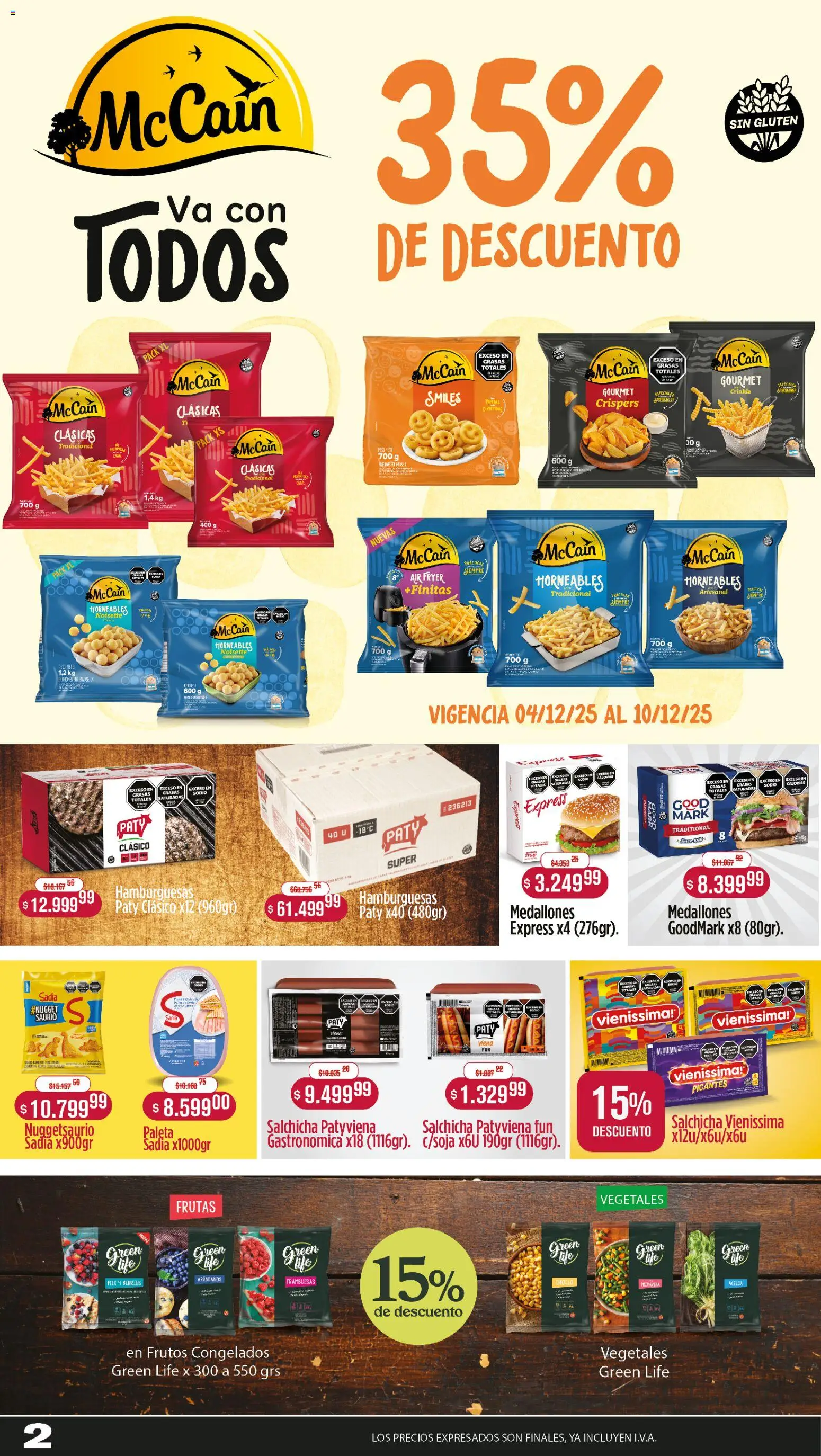 Makro ofertas │ válido desde el 04.12.2025 | Página: 2 | Productos: Peso, Choclo, Salchicha, Paleta