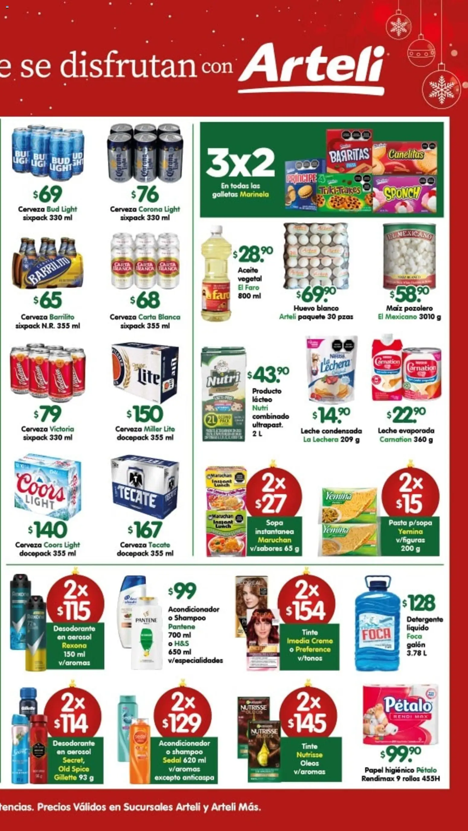Nuevas ofertas de Arteli válidas en toda la República Mexicana desde el 19.12.2025. ¡Encuentra las mejores ofertas en Arteli folleto! | Página: 2 | Productos: Desodorante, Maíz, Cerveza, Acondicionador
