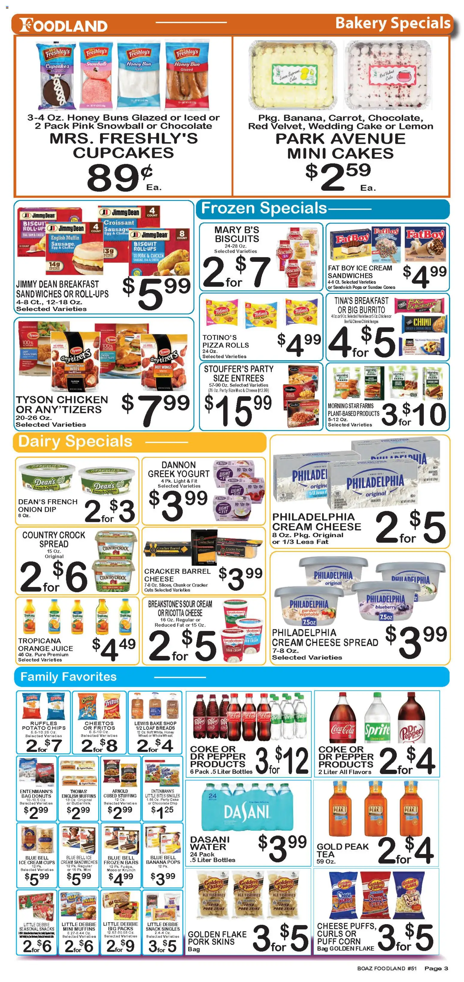 Foodland Weekly Ad - valid from 09.12.2025 | Page: 3 | Products: Cheese, Cream, Onion, Bag