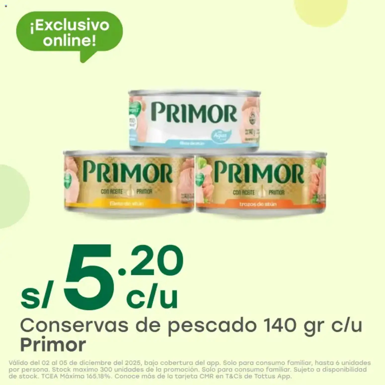 Catálogo Tottus válido desde 02.12.2025 | Página: 1 | Productos: Aceite, Pescado