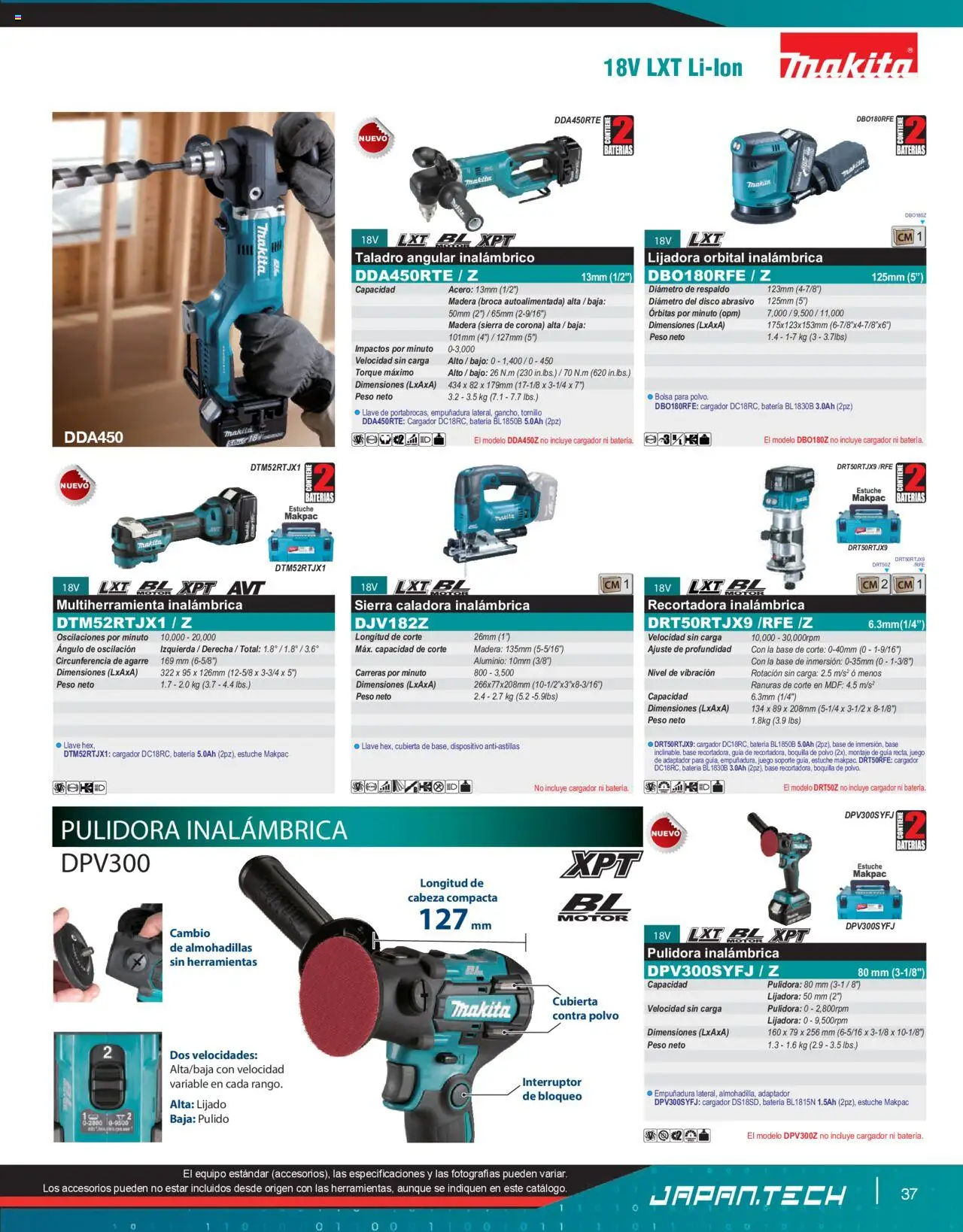 Nuevas ofertas de Makita válidas en toda la República Mexicana desde el 07.10.2024. ¡Encuentra las mejores ofertas en Makita catálogo Líneas de Ensamble! | Página: 37 | Productos: Bolsa, Lijadora, Adaptador, Sierra
