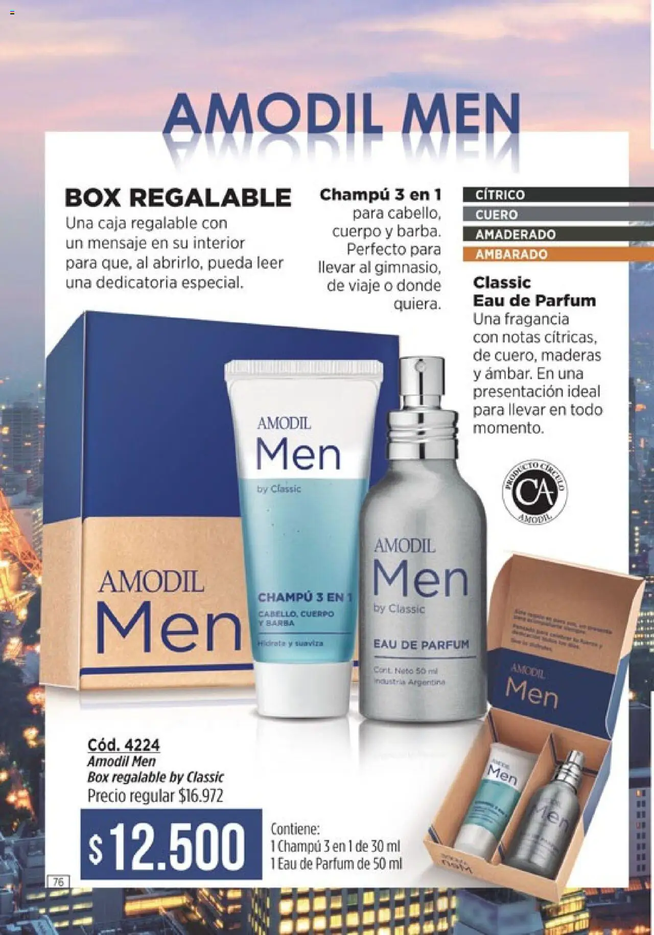 Catálogo Amodil Campaña 14 │ válido desde el 19.08.2025 | Página: 76 | Productos: Caja, Fragancia, Champú