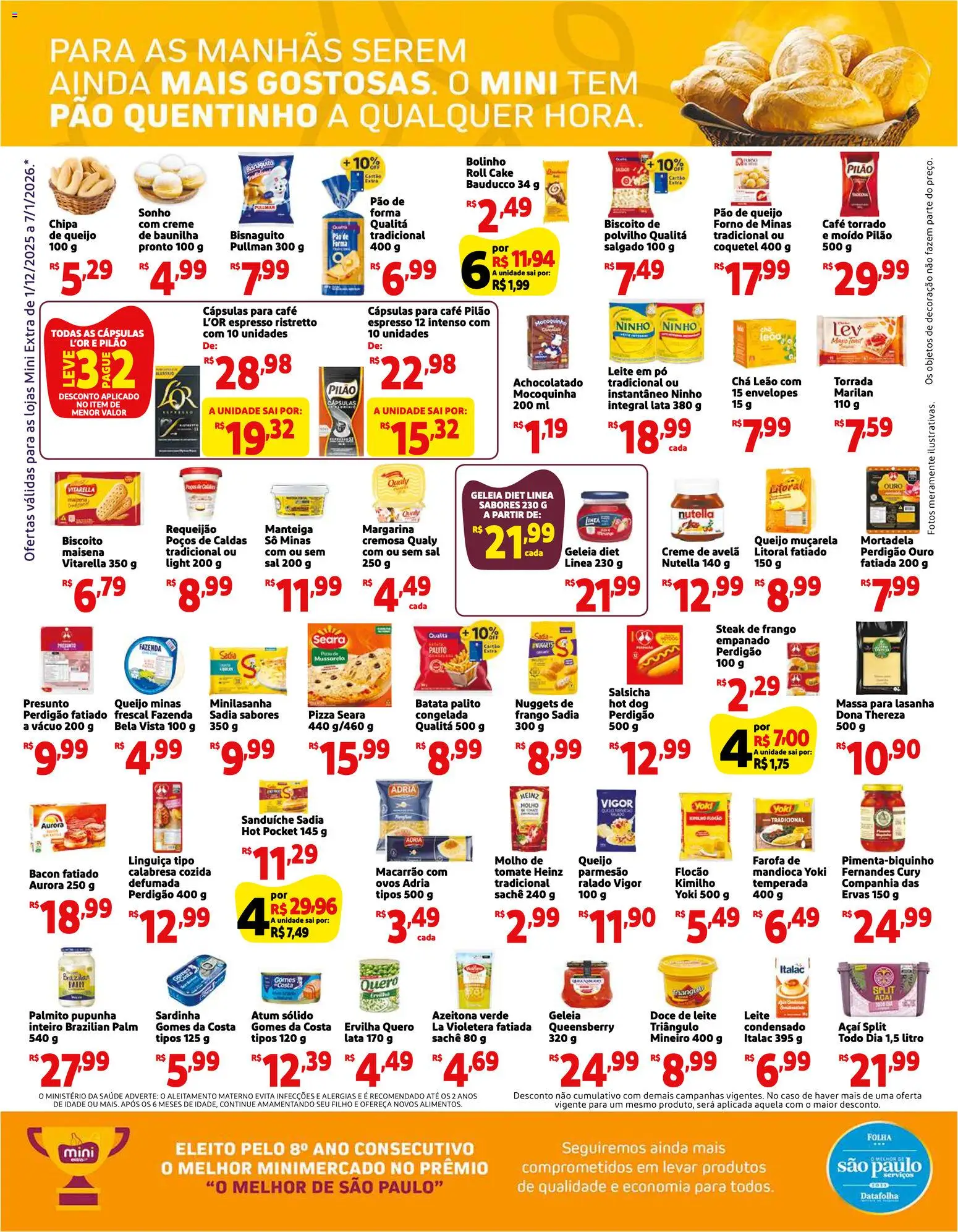 Mini Extra Folheto - válido de 01.12.2025 | Página: 2 | Produtos: Sanduíche, Café pilão, Batata, Sal