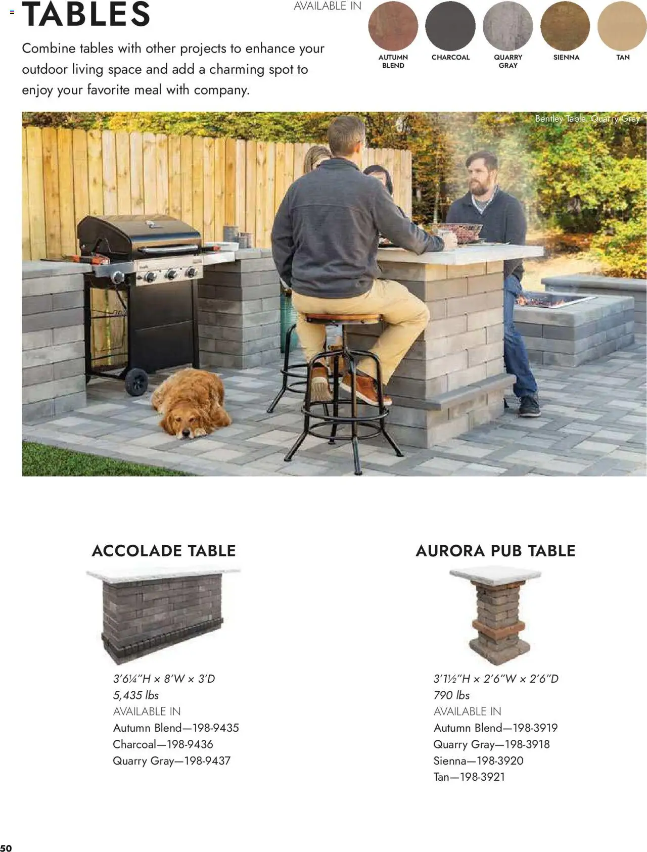 Menards Outdoor Living Block Projects & Bundles - valid from 13.03.2025 | Page: 50 | Products: Table