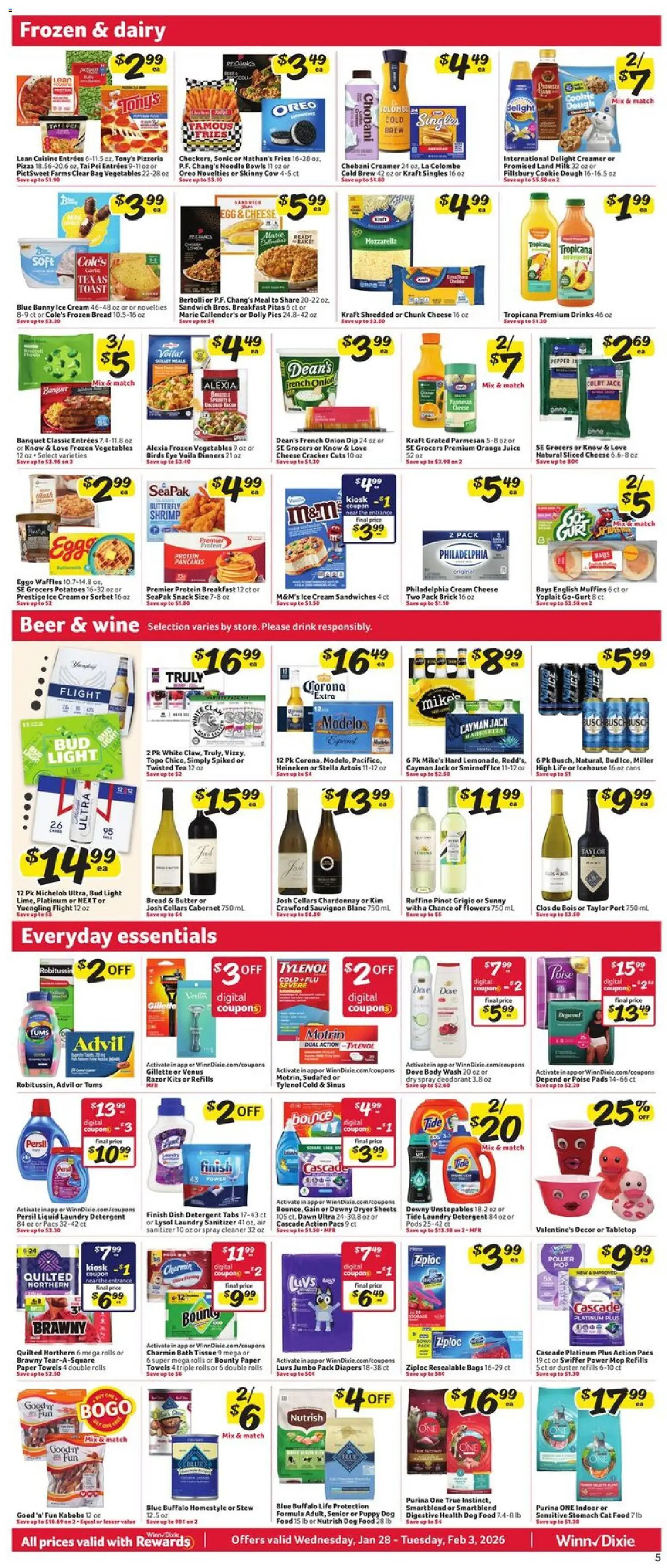 Winn Dixie Weekly Ad - valid from 28.01.2026 | Page: 5 | Products: Butter, Tea, Cream, Lime