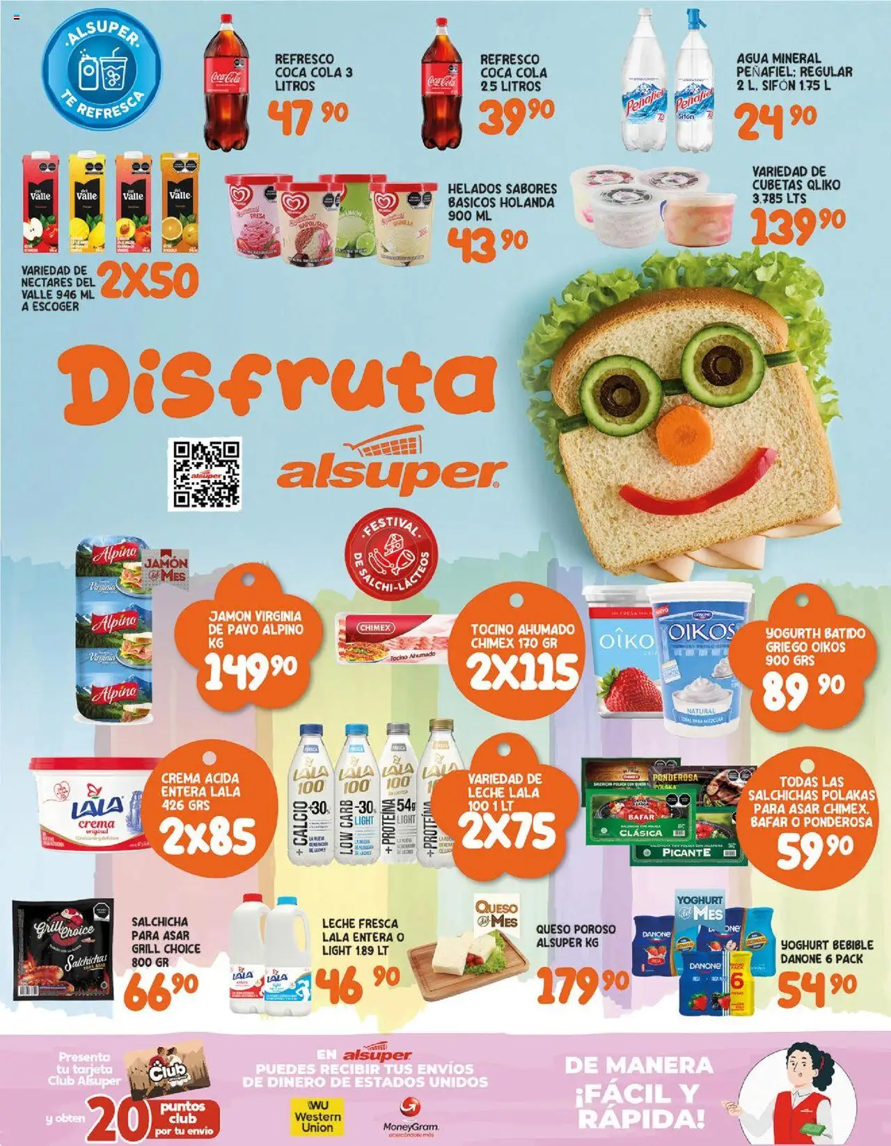 Nuevas ofertas de Alsuper válidas en toda la República Mexicana desde el 08.08.2025. ¡Encuentra las mejores ofertas en Alsuper - Folleto! | Página: 8 | Productos: Tocino, Sal, Agua, Queso