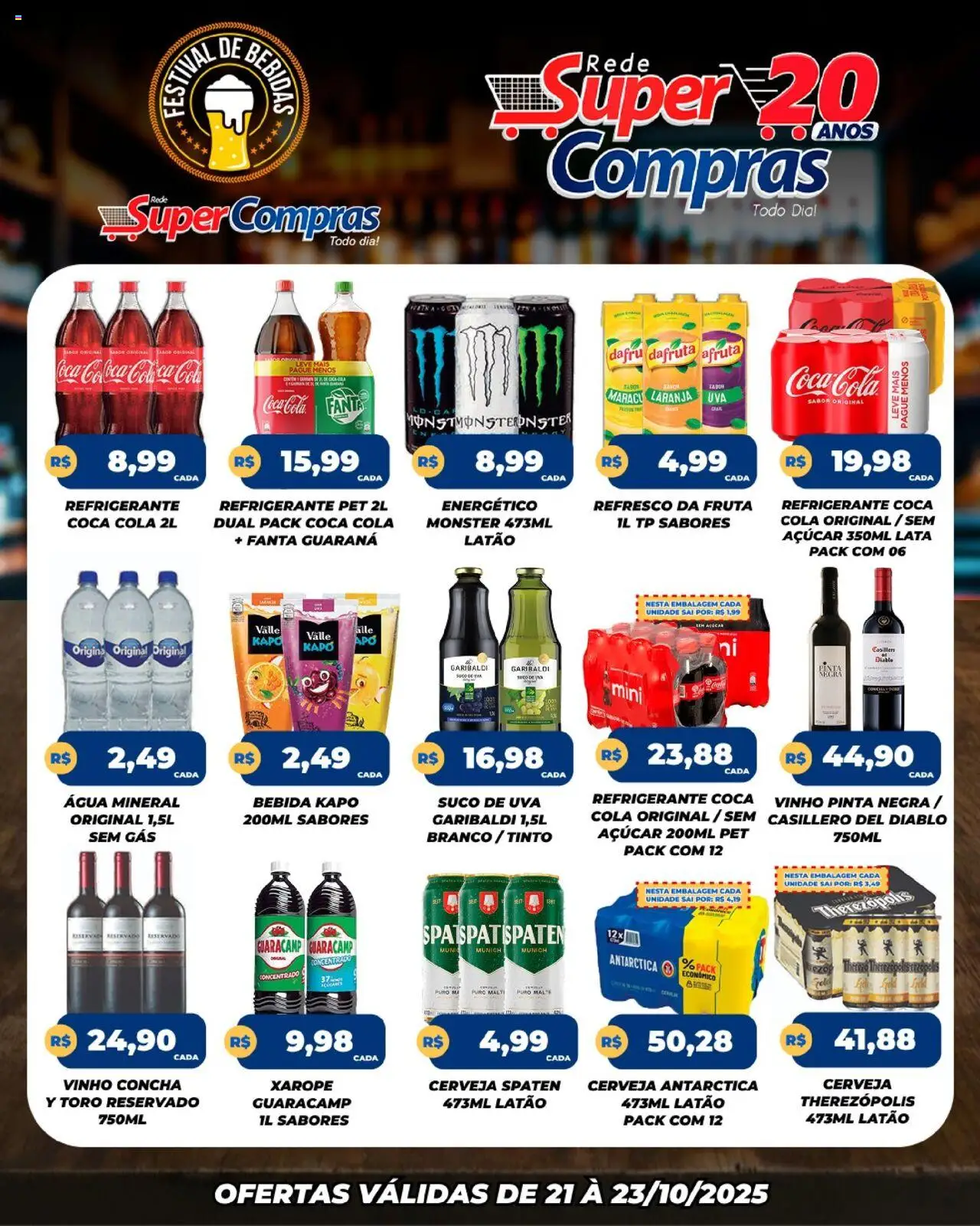 Rede Super Compras Folheto - válido de 21.10.2025 | Página: 2 | Produtos: Refresco, Fanta, Cola, Suco