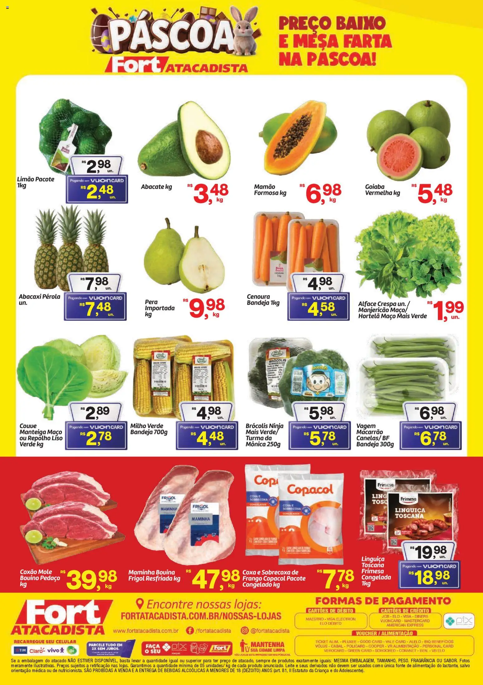 Fort Atacadista Folheto - válido de 10.03.2026 | Página: 2 | Produtos: Manjericão, Cenoura, Bandeja, Couve