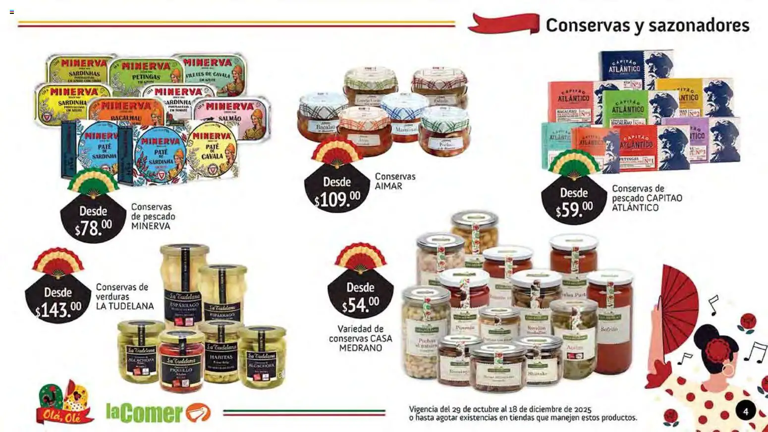 Nuevas ofertas de La Comer válidas en toda la República Mexicana desde el 29.10.2025. ¡Encuentra las mejores ofertas en La Comer folleto Olá, Olé! | Página: 4 | Productos: Paté