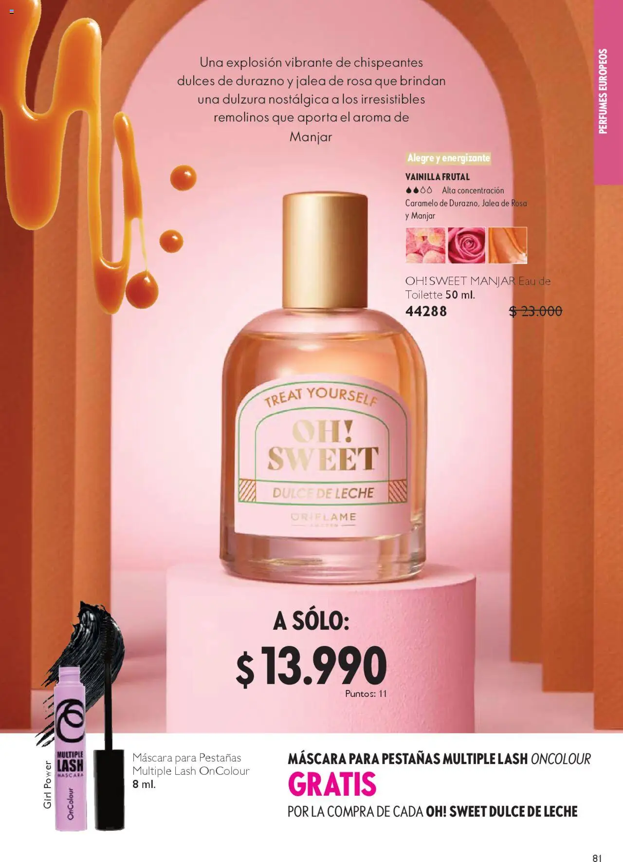 Oriflame catálogo │ válido desde el 04.10.2025 | Página: 81 | Productos: Eau de toilette, Leche, Durazno, Manjar