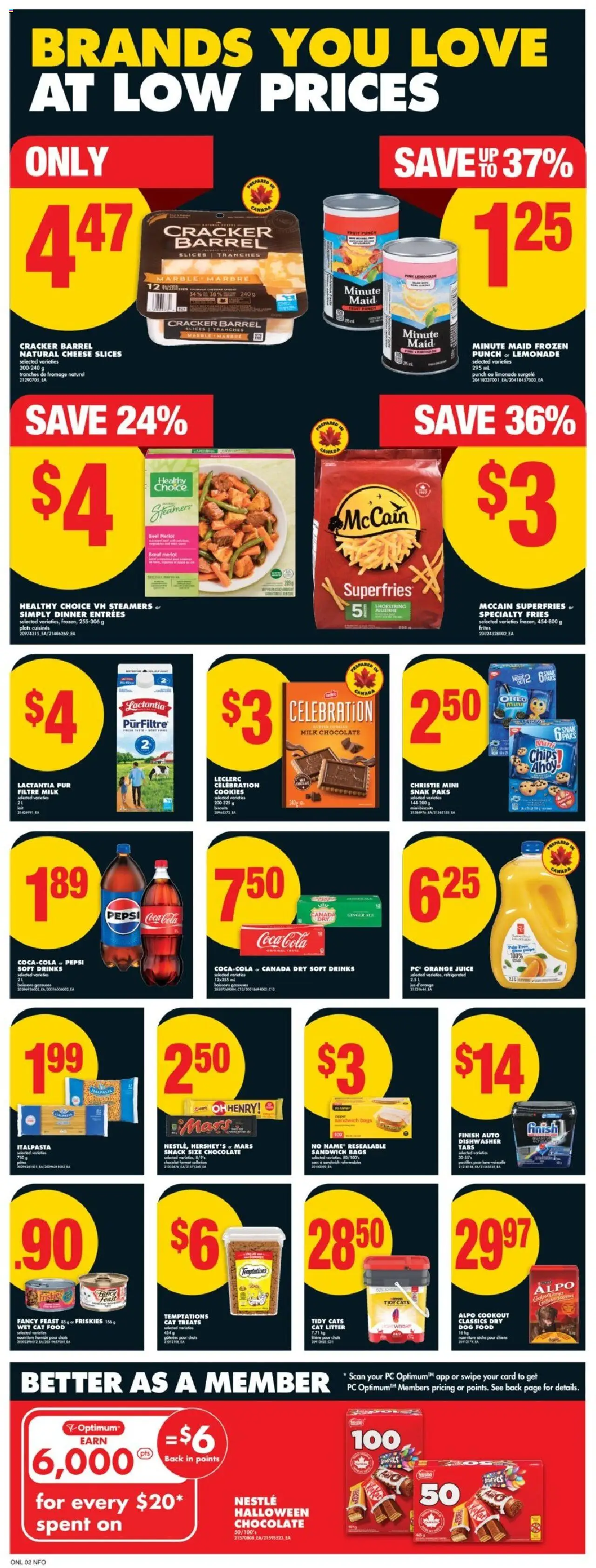 No Frills flyer valid from 14.08.2025 | Page: 8 | Products: Beef, Pasta, Chips, Juice
