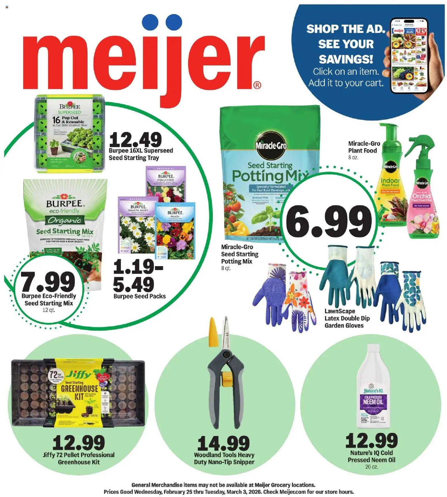 Meijer Ad - valid from 25.02.2026 | Page: 1 | Products: Oil, Gloves