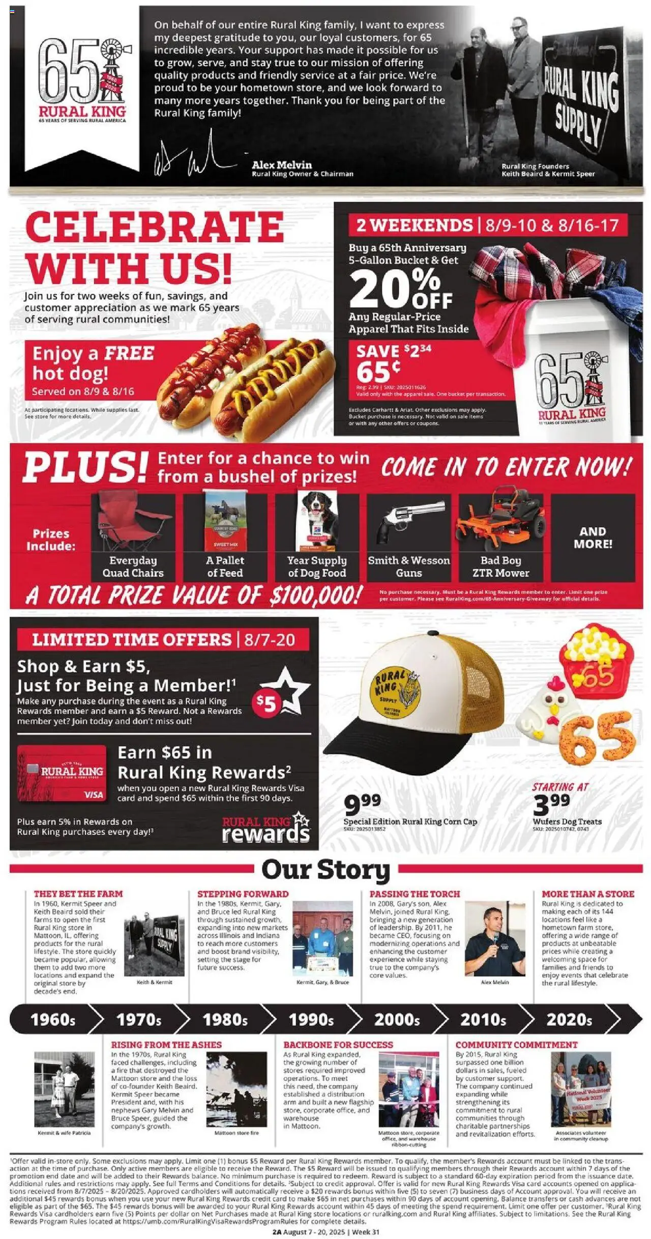Rural King Weekly Ad - valid from 07.08.2025 | Page: 2 | Products: Corn, Ring, Dog Food, Cap