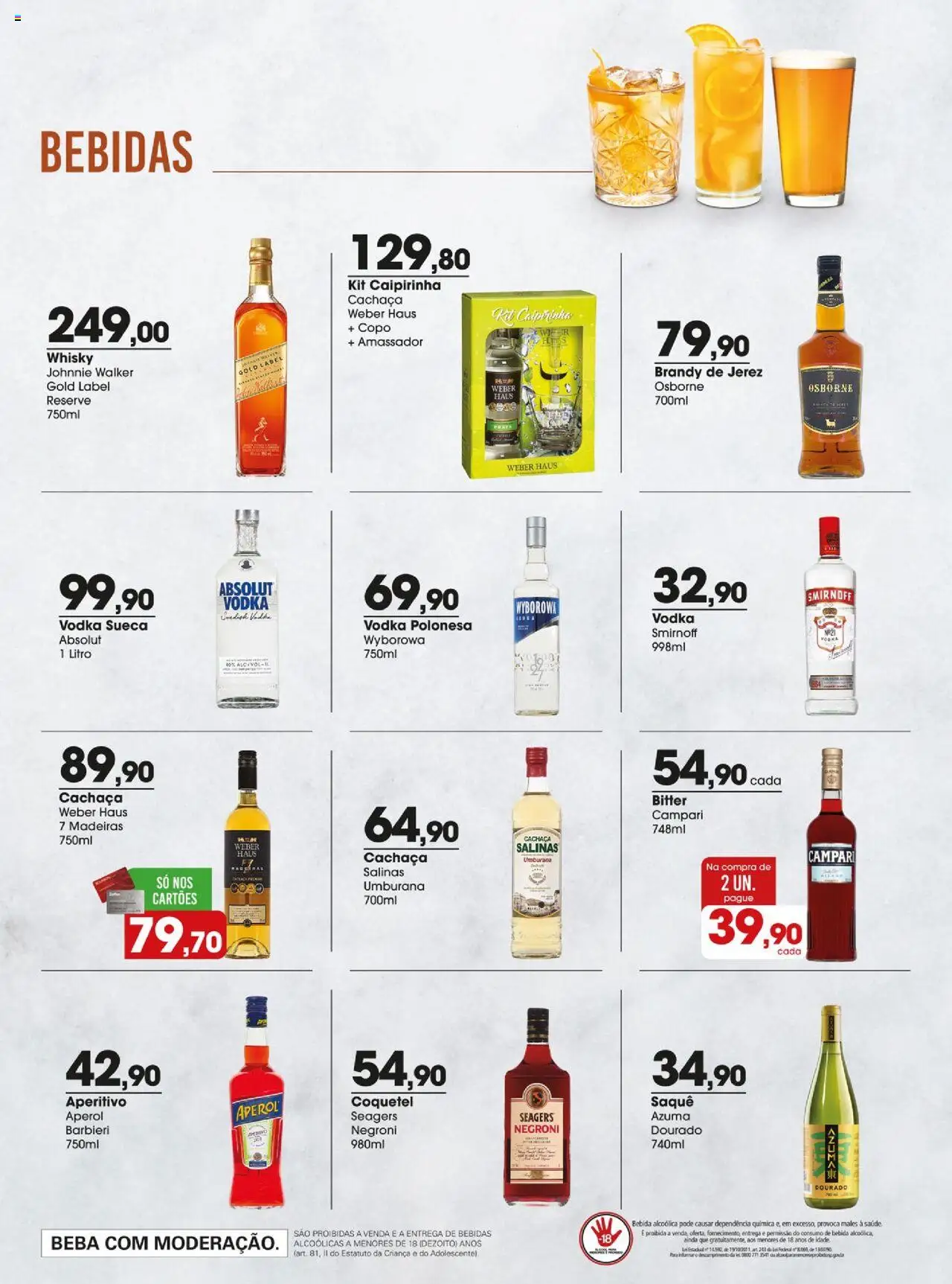 Zaffari Folheto - válido de 29.07.2025 | Página: 17 | Produtos: Whisky, Vodka, Bebida, Campari
