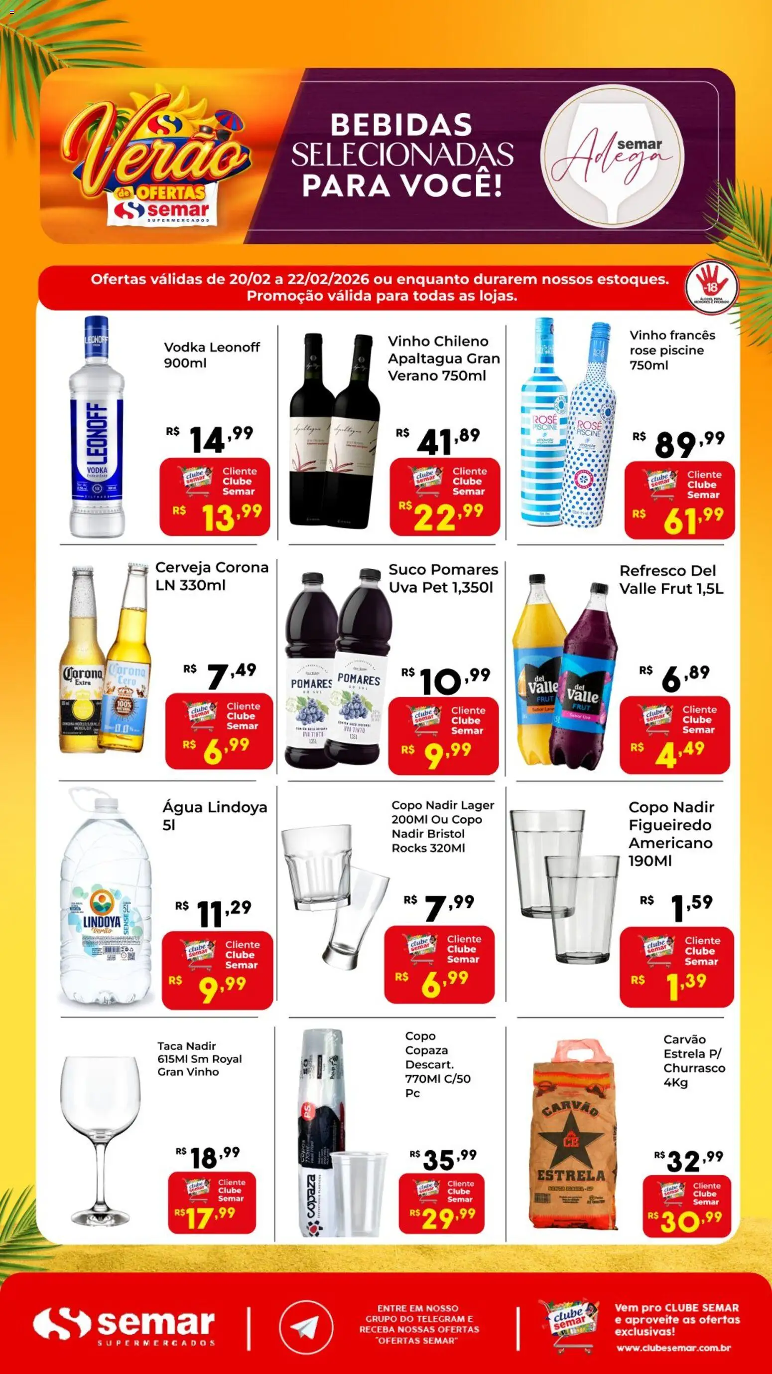 Semar Supermercado Folheto - válido de 20.02.2026 | Página: 2 | Produtos: Refresco, Vinho, Cerveja, Vodka