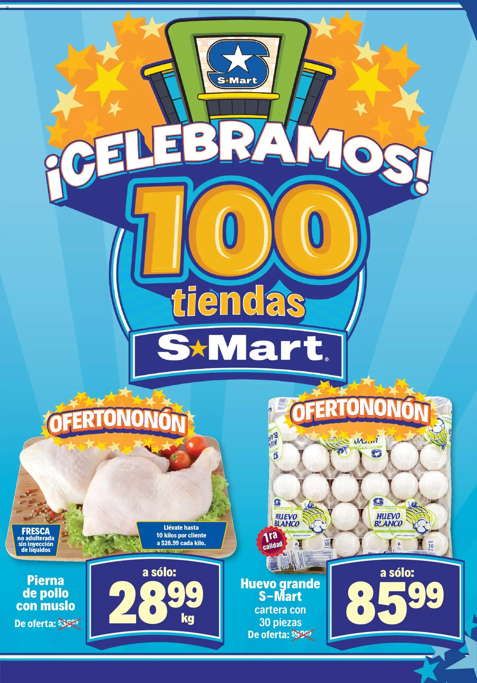 Nuevas ofertas de S-Mart válidas en toda la República Mexicana desde el 31.10.2025. ¡Encuentra las mejores ofertas en S-Mart folleto Juárez! | Página: 2 | Productos: Pollo, Huevo