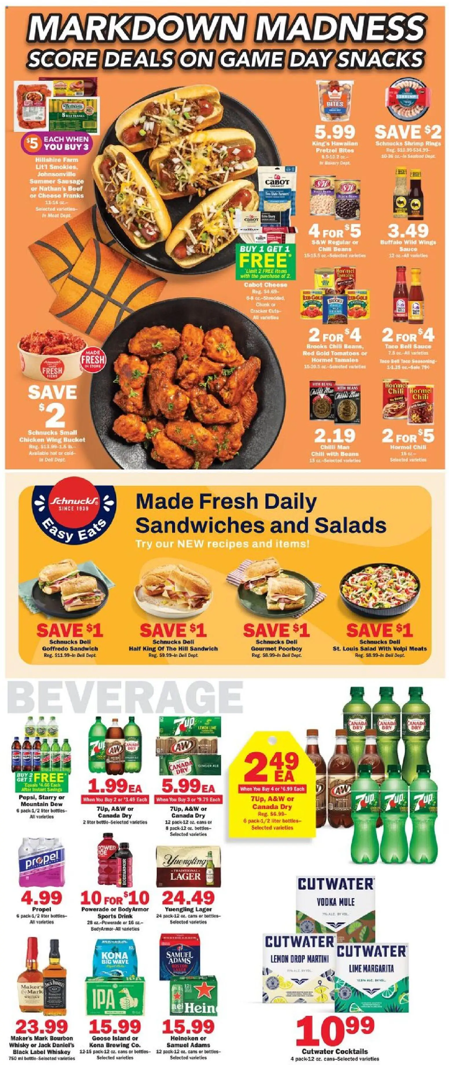Schnucks Weekly Print Ad - IN - valid from 18.03.2026 | Page: 3 | Products: Cheese, Beef, Bourbon, Chilli