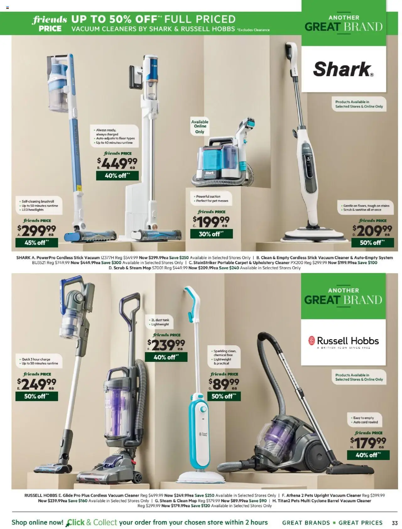 Harris Scarfe catalogue - valid from 13.10.2025 | Page: 33 | Products: Carpet, Mop, Cleaner, Vacuum cleaner