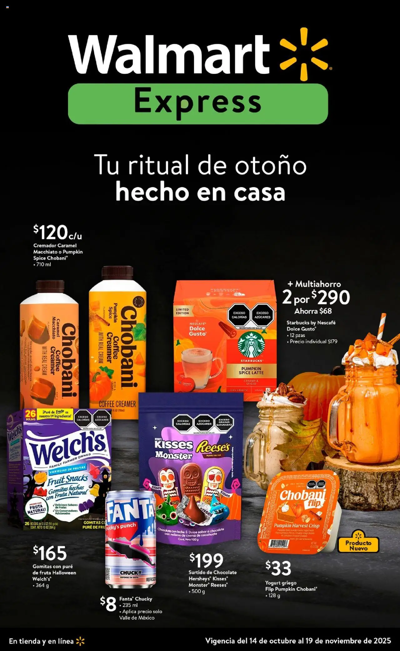 Nuevas ofertas de Walmart Express válidas en toda la República Mexicana desde el 14.10.2025. ¡Encuentra las mejores ofertas en Walmart Express - Folleto! | Página: 1 | Productos: Crema, Chocolate, Gomitas