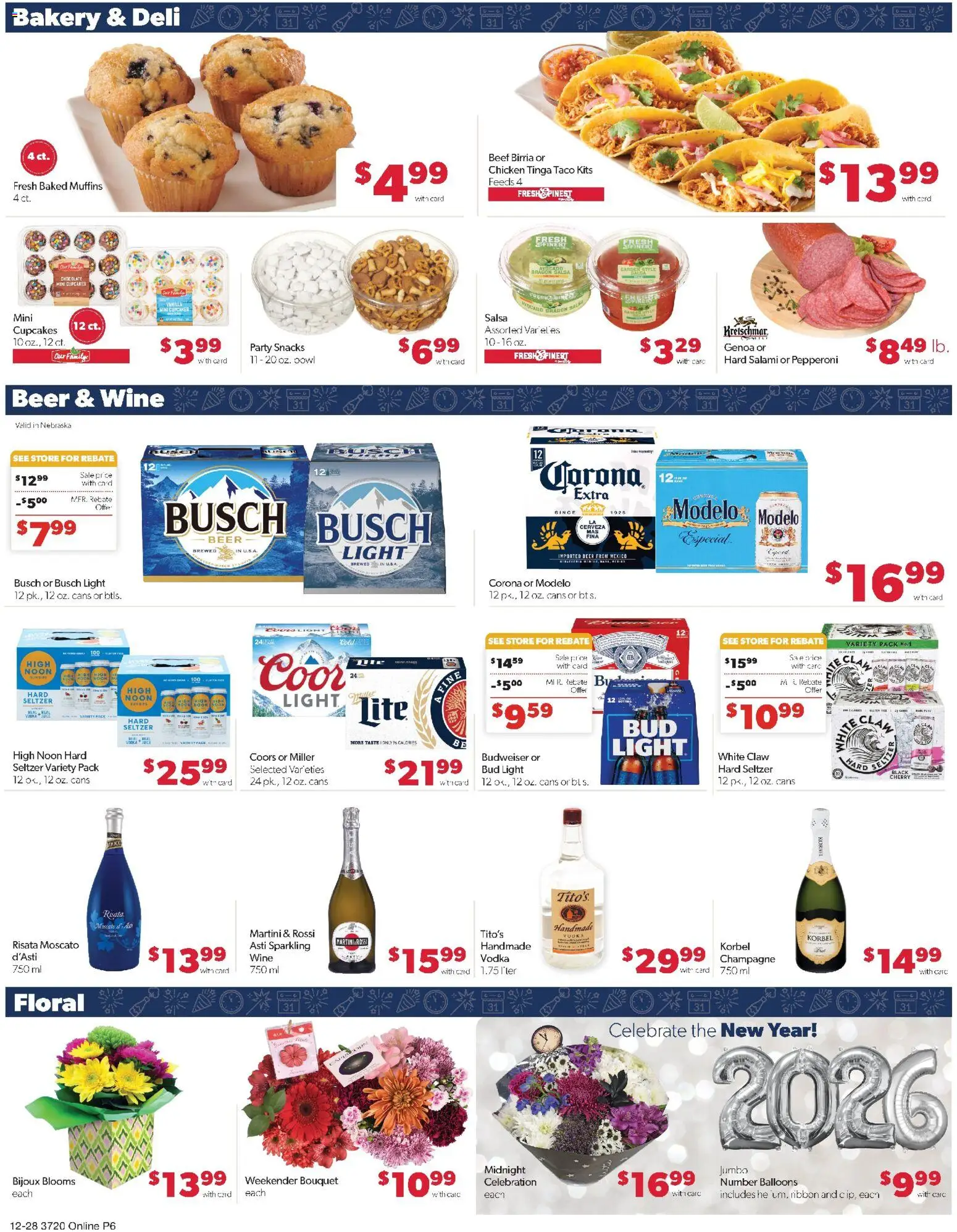 Family Fare Weekly Ad - NE - valid from 28.12.2025 | Page: 7 | Products: Salami, Wine, Beer, Vodka
