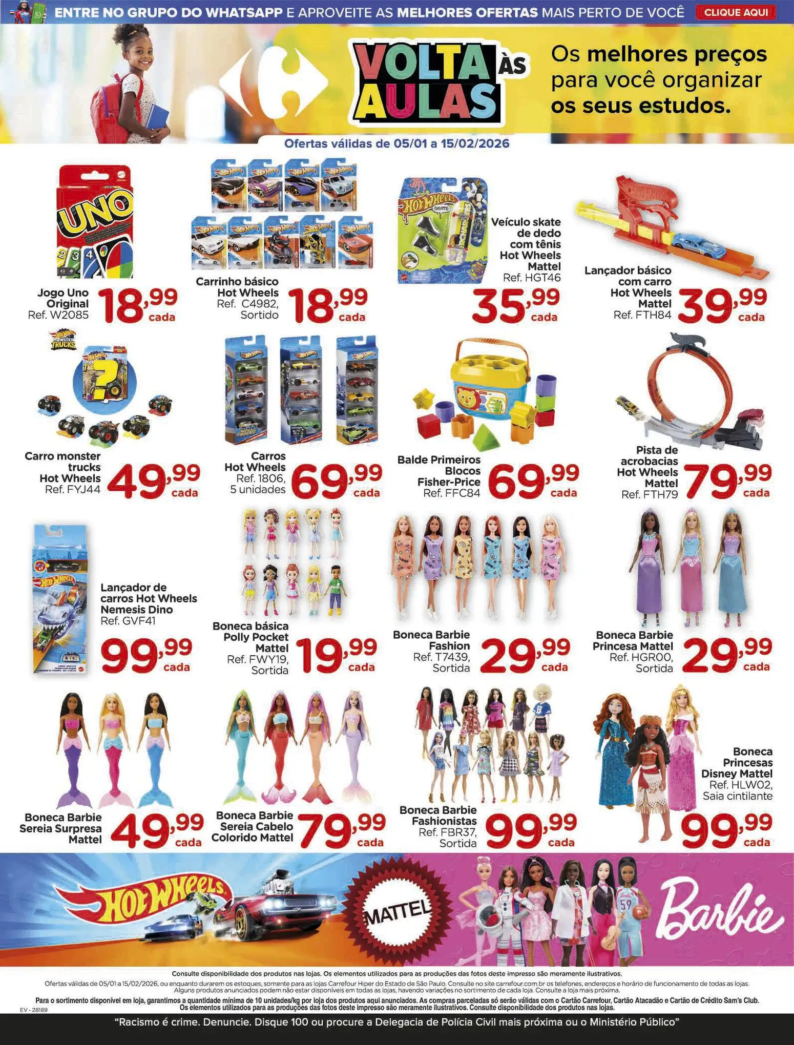 Carrefour Folheto - válido de 05.01.2026 | Página: 9 | Produtos: Skate, Carrinho, Saia, Balde