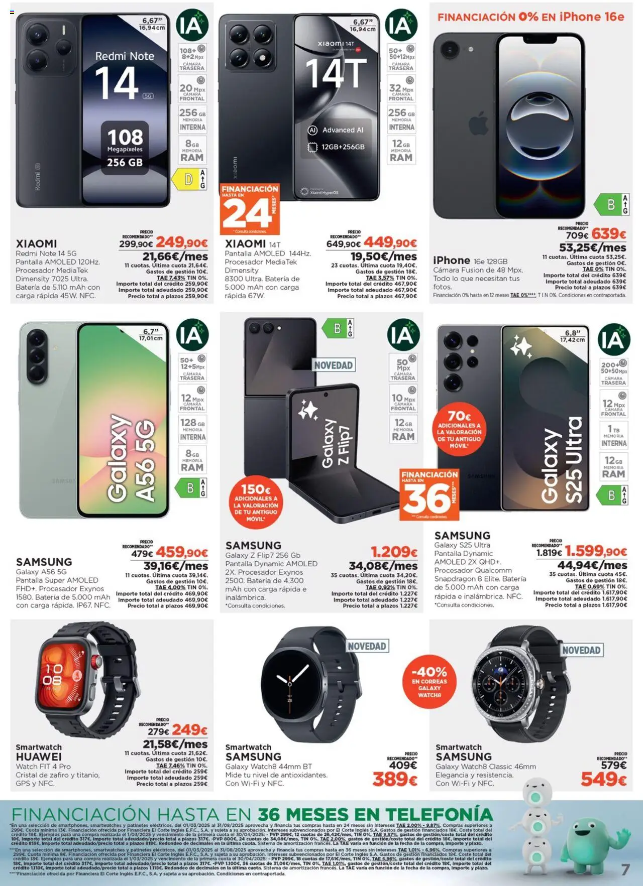Nuevas ofertas de El Corte Inglés válidas en toda la República Mexicana desde el 07.08.2025. ¡Encuentra las mejores ofertas en El Corte Inglés - Catálogo Los Tecnoprecios! | Página: 7 | Productos: Cámara, Batería