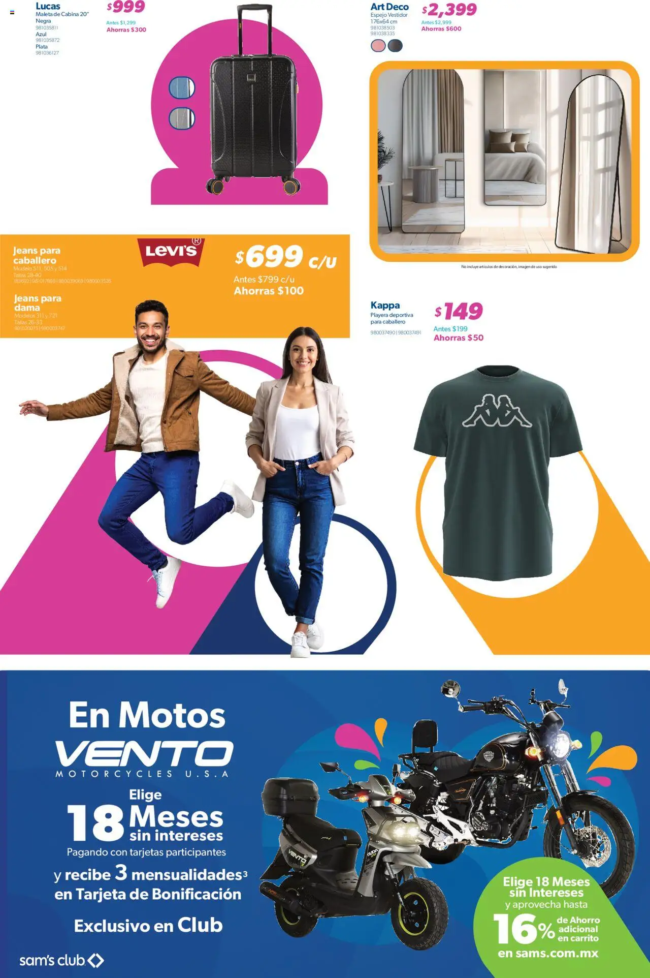Nuevas ofertas de Sam's Club válidas en toda la República Mexicana desde el 09.09.2025. ¡Encuentra las mejores ofertas en Sam's Club - Catálogo Socio Fest! | Página: 6 | Productos: Maleta, Playera, Espejo