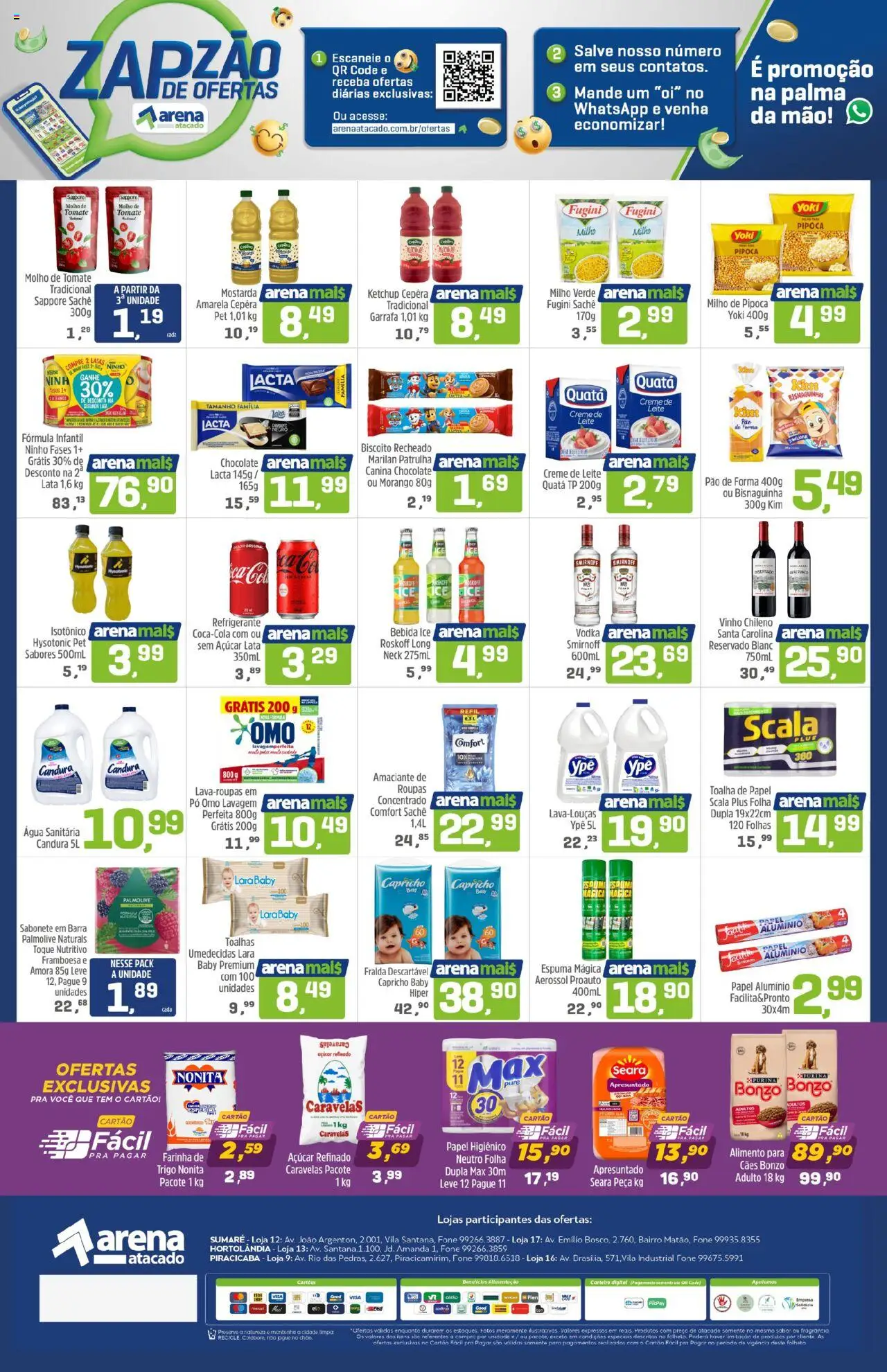 Arena Atacado Folheto - válido de 15.09.2025 | Página: 2 | Produtos: Milho verde, Molho de tomate, Biscoito recheado, Pipoca