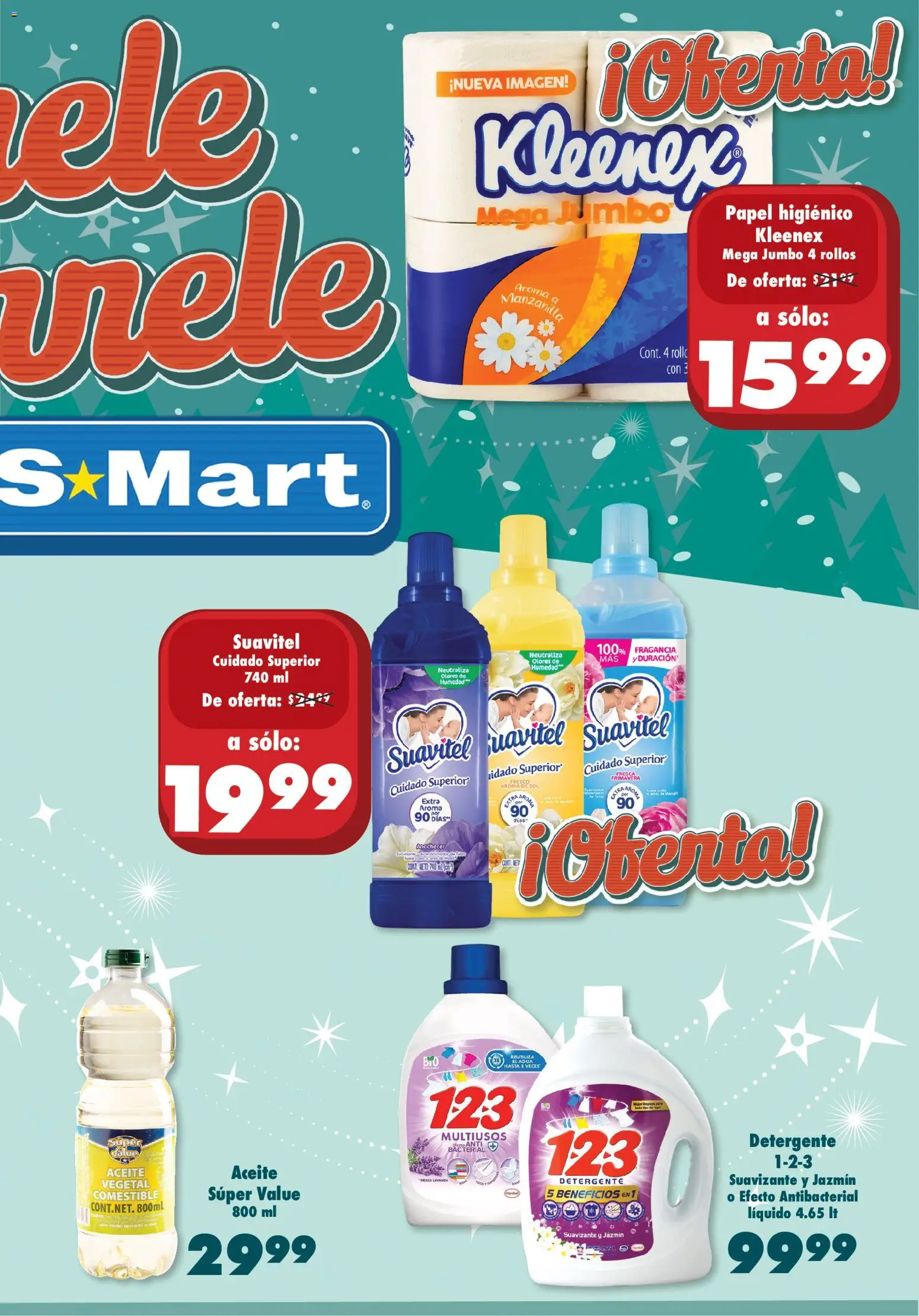 Nuevas ofertas de S-Mart válidas en toda la República Mexicana desde el 11.11.2025. ¡Encuentra las mejores ofertas en S-Mart folleto Reynosa! | Página: 3 | Productos: Detergente, Agua, Aceite, Acondicionador