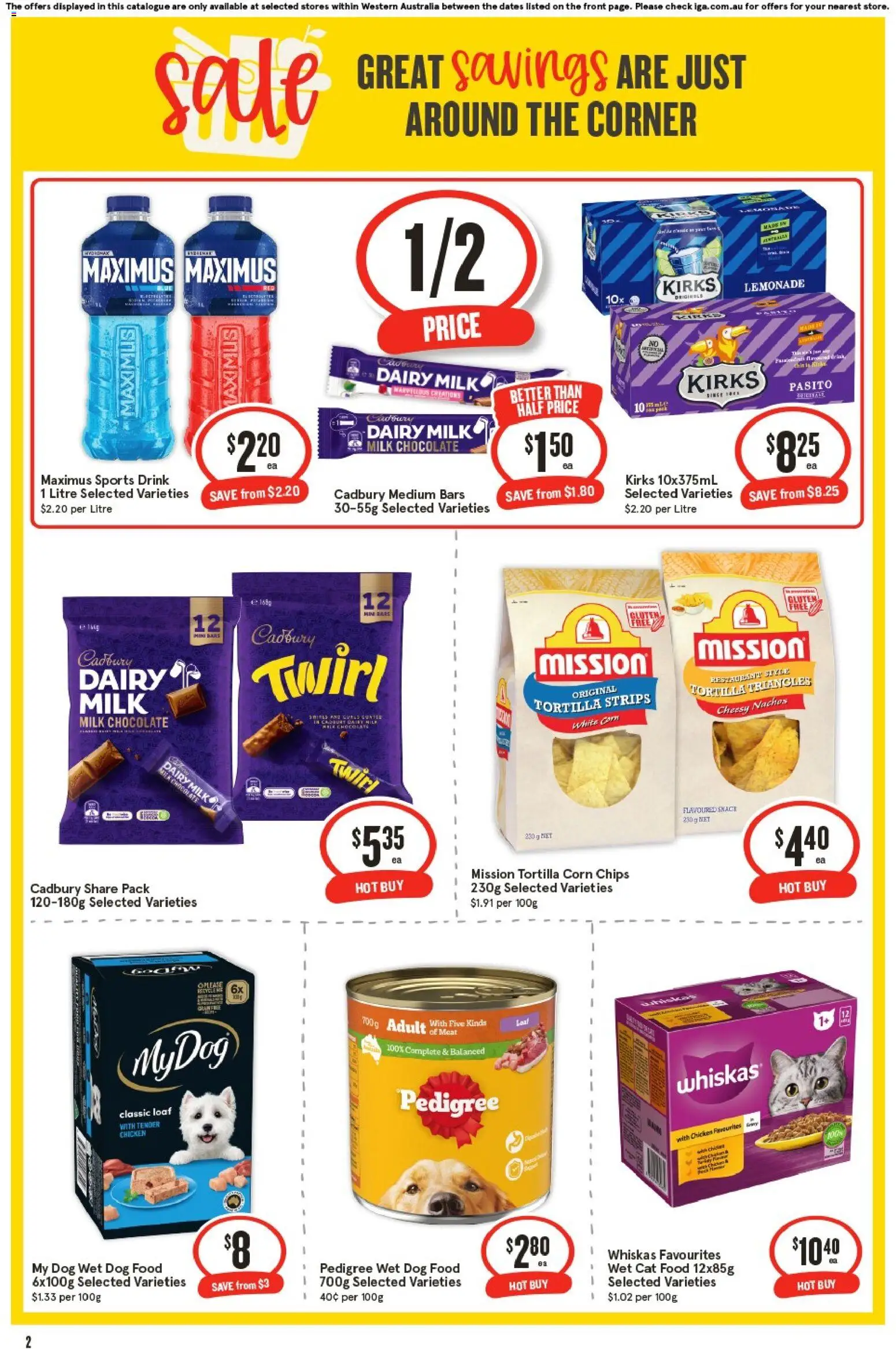 IGA catalogue - valid from 07.01.2026 | Page: 2 | Products: Dairy, Chicken, Chips, Dog food