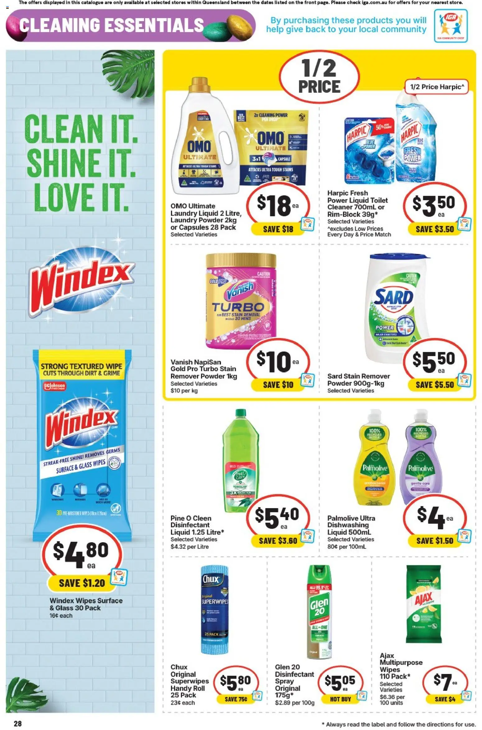IGA catalogue - valid from 01.04.2026 | Page: 31 | Products: Toilet, Cleaner, Stain remover, Laundry