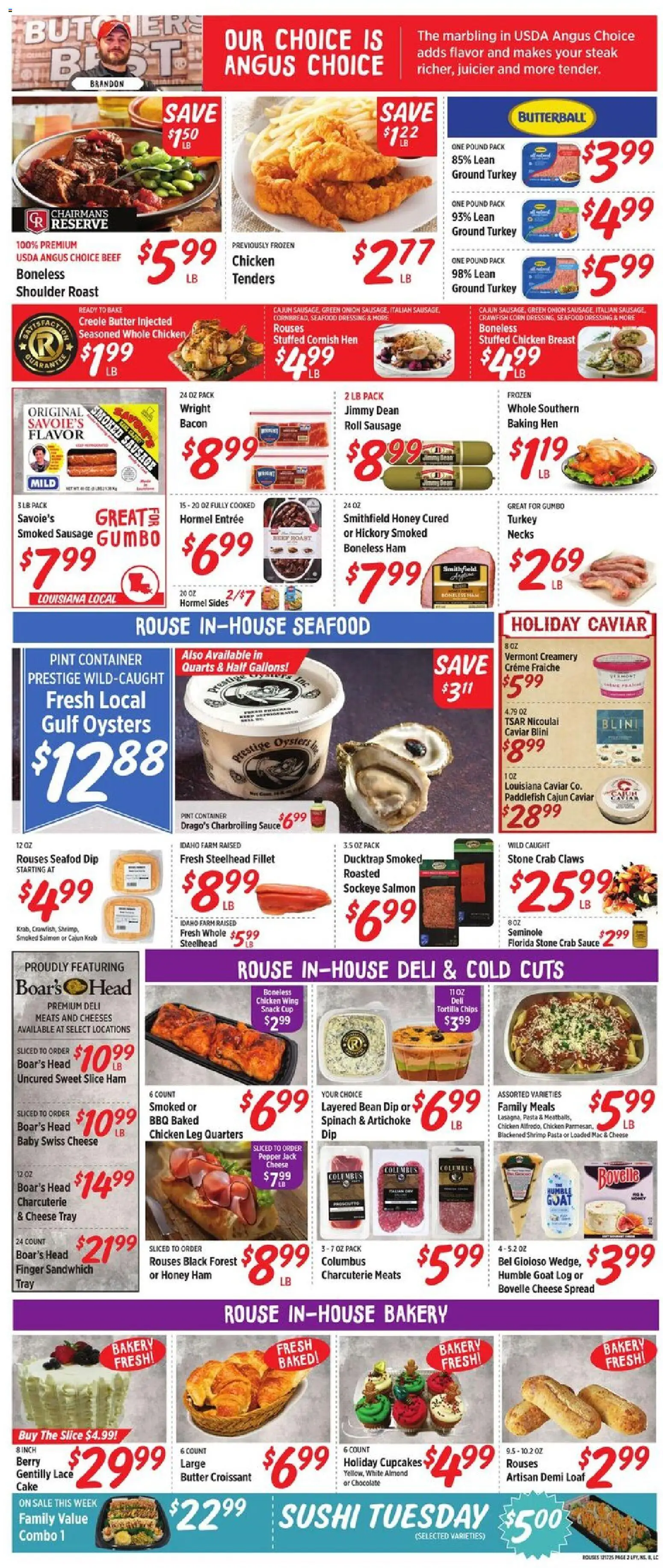 Rouses Weekly Ad - LA - valid from 17.12.2025 | Page: 7 | Products: Bakery, Sauce, Pepper, Seafood