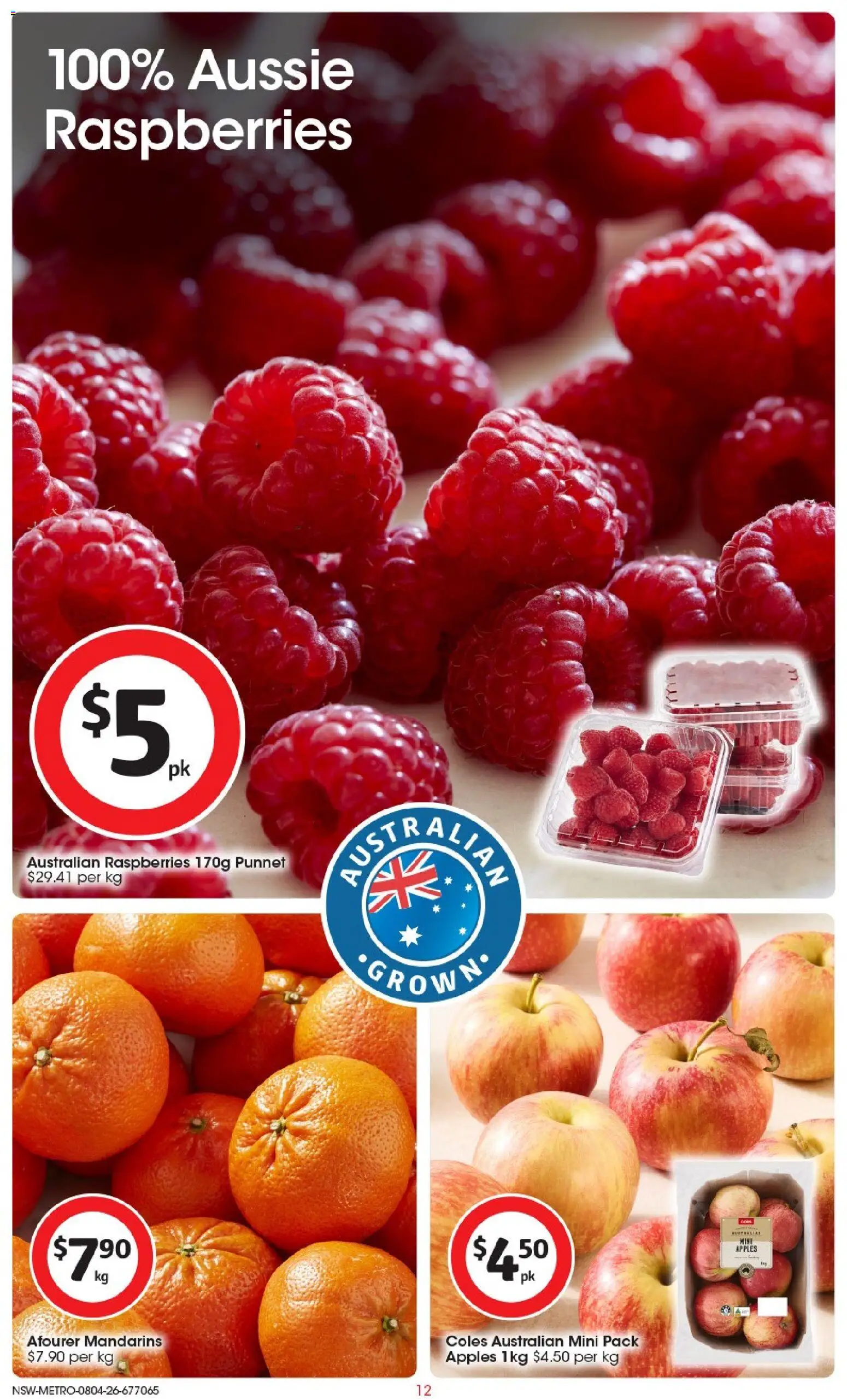 Coles catalogue - valid from 08.04.2026 | Page: 12 | Products: Apples, Mandarins