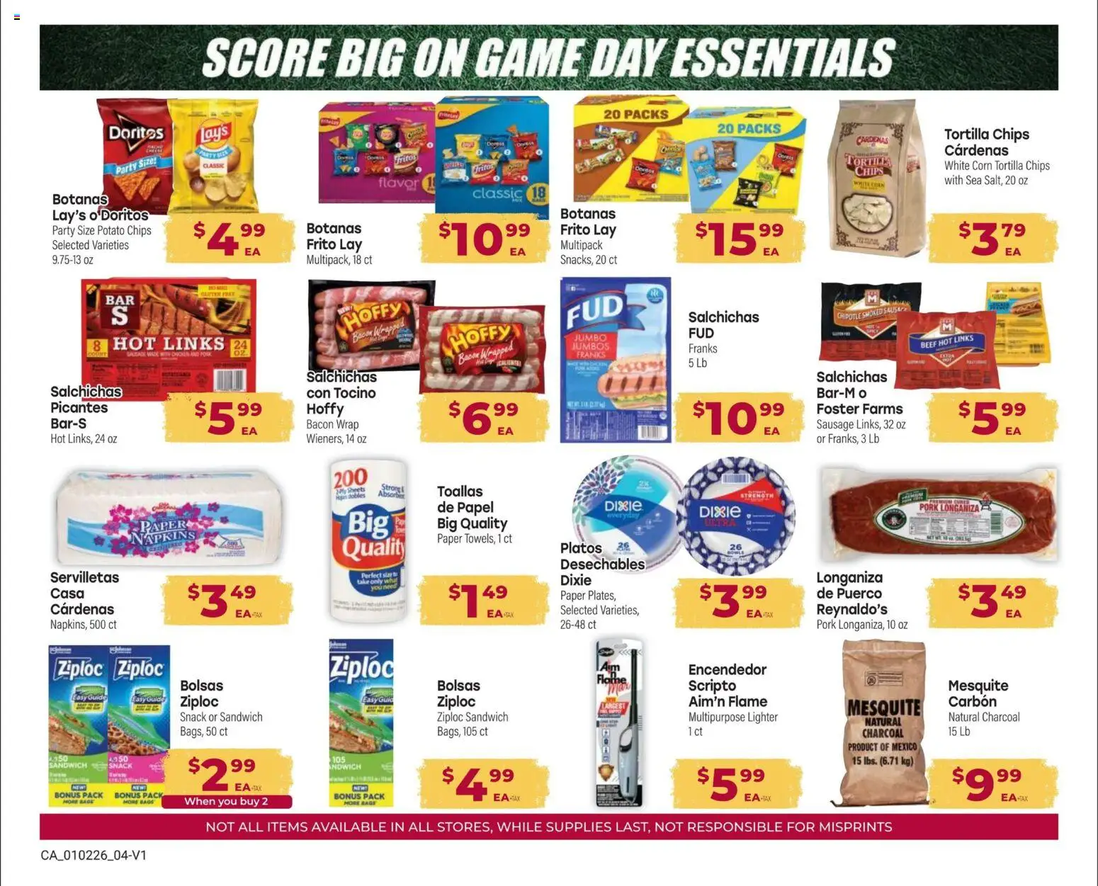 Cardenas In-Store Flyer - valid from 02.01.2026 | Page: 4 | Products: Corn, Chips, Sausage, Game