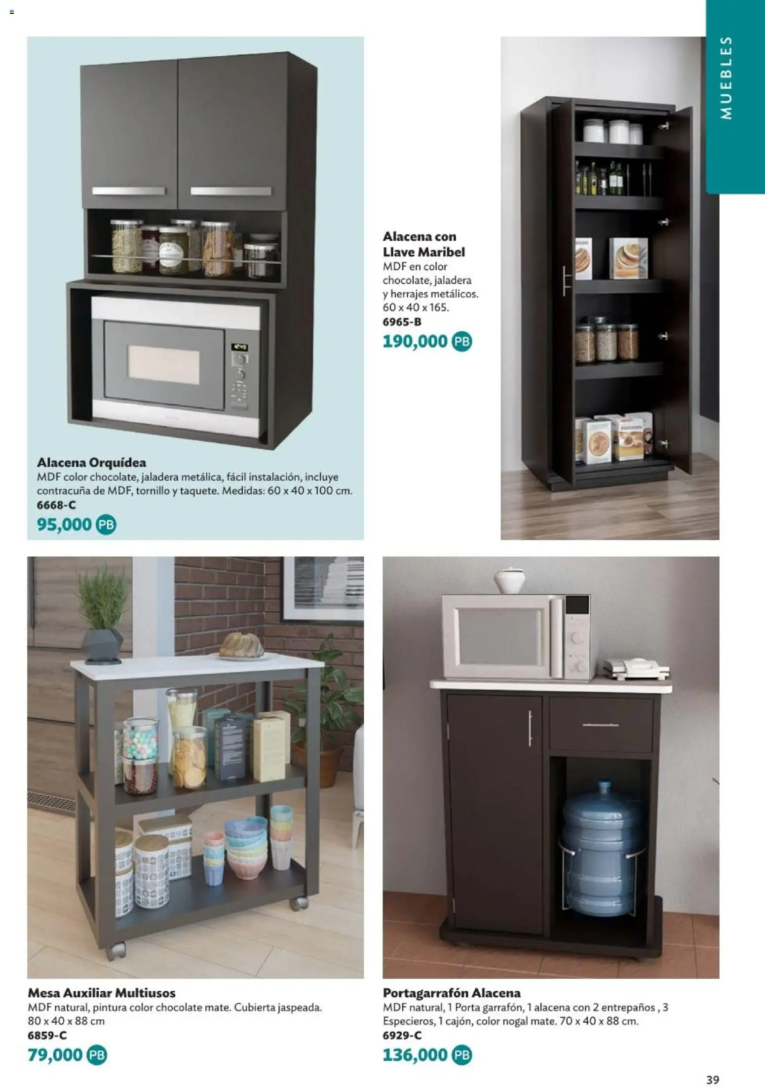 Nuevas ofertas de Betterware válidas en toda la República Mexicana desde el 05.01.2026. ¡Encuentra las mejores ofertas en Betterware Catálogo de Premios! | Página: 39 | Productos: Tornillo, Chocolate, Alacena, Mesa