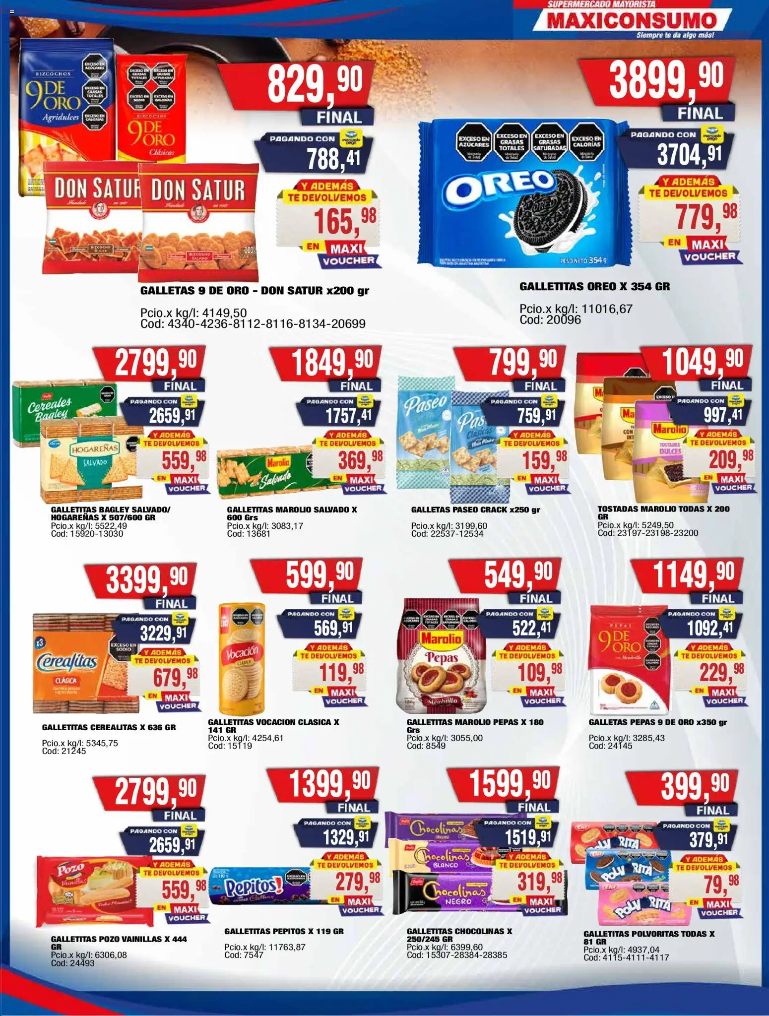 Maxiconsumo ofertas │ válido desde el 16.03.2026 | Página: 7 | Productos: Peso, Galletitas, Té, Galletas