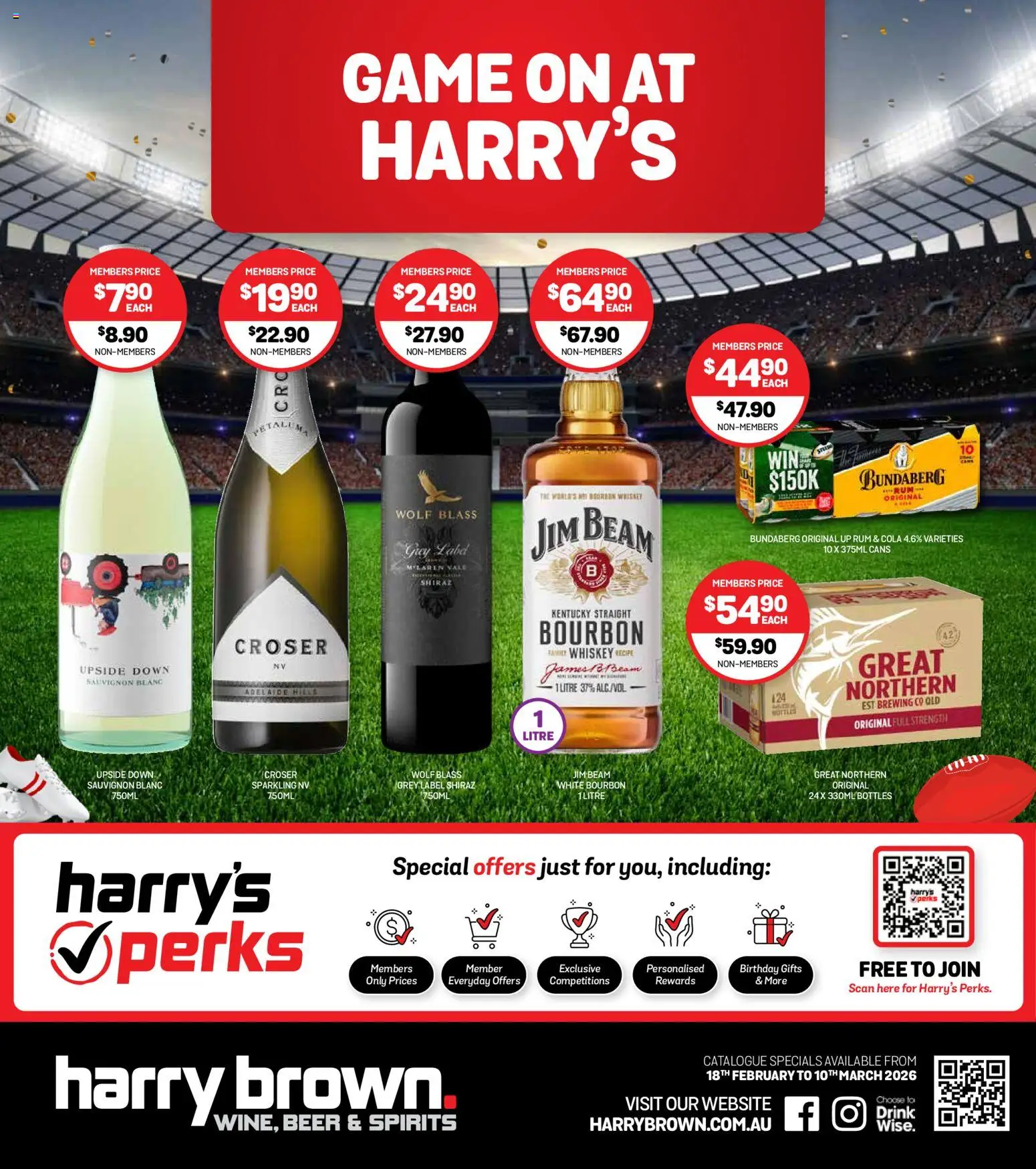 Harry Brown catalogue - valid from 18.02.2026 | Page: 1 | Products: Beer, Bourbon, Rum, Game