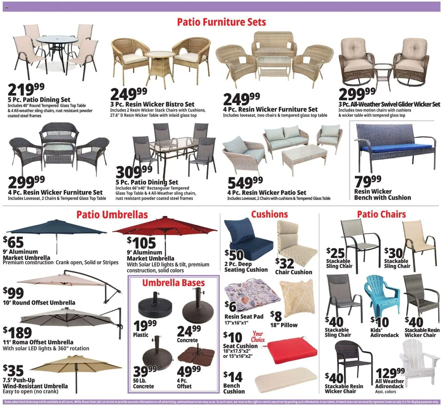 Ocean State Job Lot Weekly Ad - MA - valid from 05.03.2026 | Page: 11 | Products: Table, Powder, Cushion, Umbrella