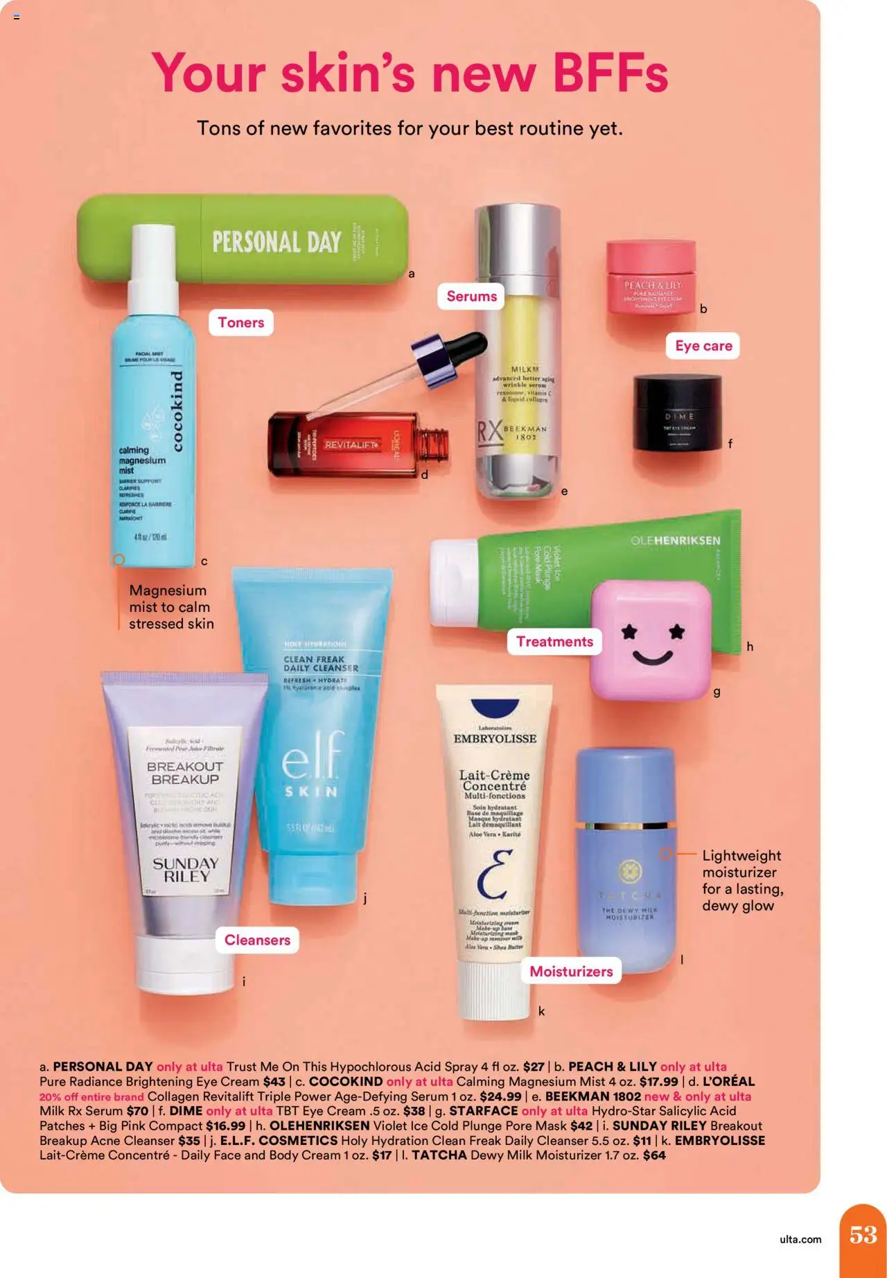 Ulta Beauty Weekly Ad - valid from 03.08.2025 | Page: 53 | Products: Magnesium, Butter, Eye Cream, Peach