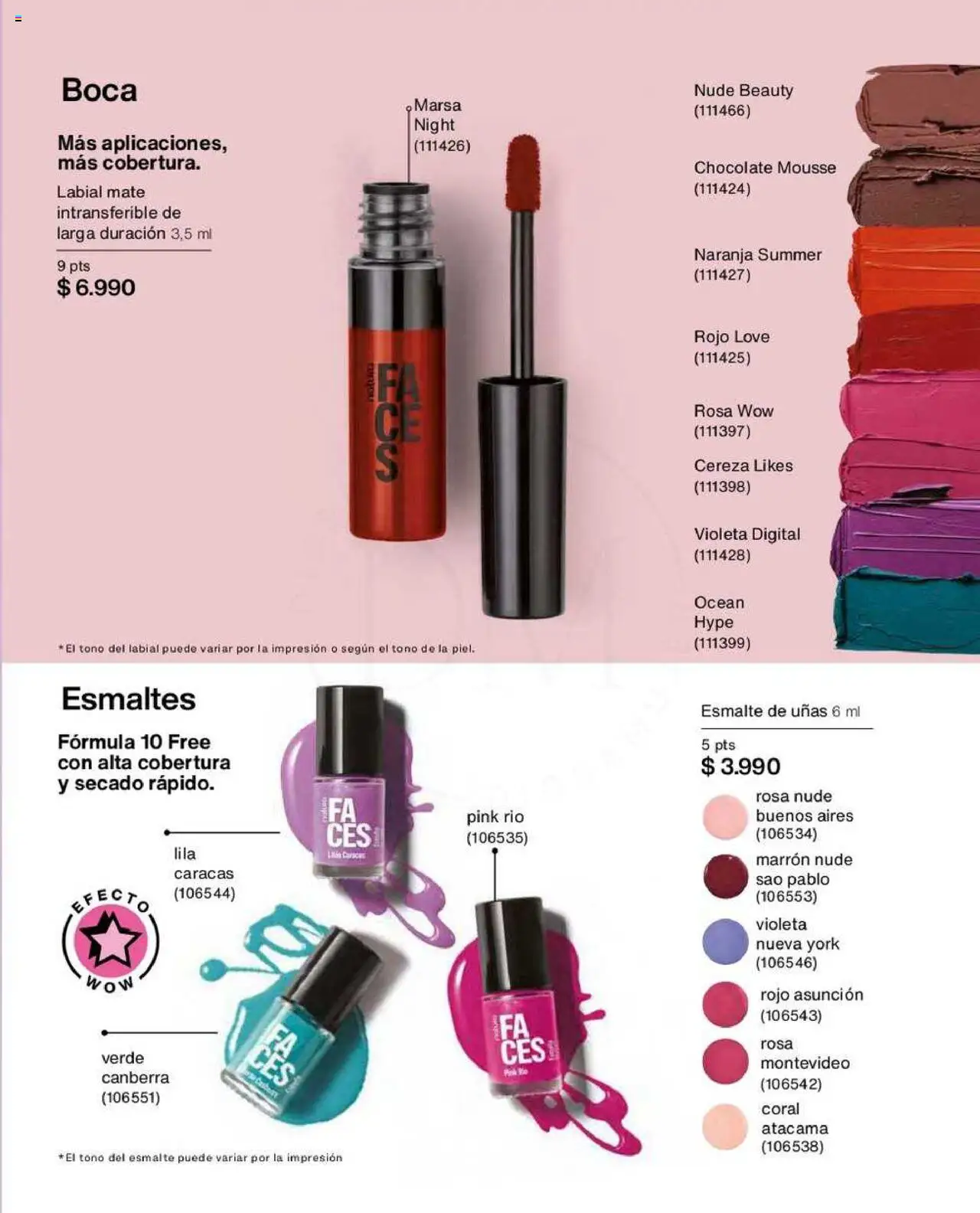 Natura catálogo │ válido desde el 22.07.2025 | Página: 74 | Productos: Mousse, Esmalte de uñas, Chocolate, Labial