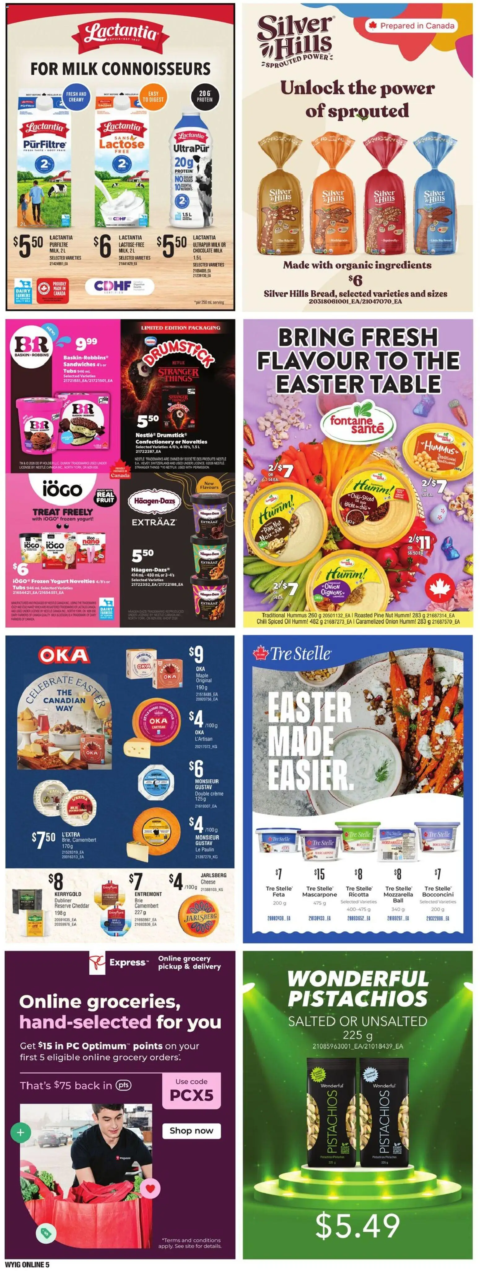 Loblaws flyer valid from 02.04.2026 | Page: 13 | Products: PC, Yogurt, Oil, Chocolate