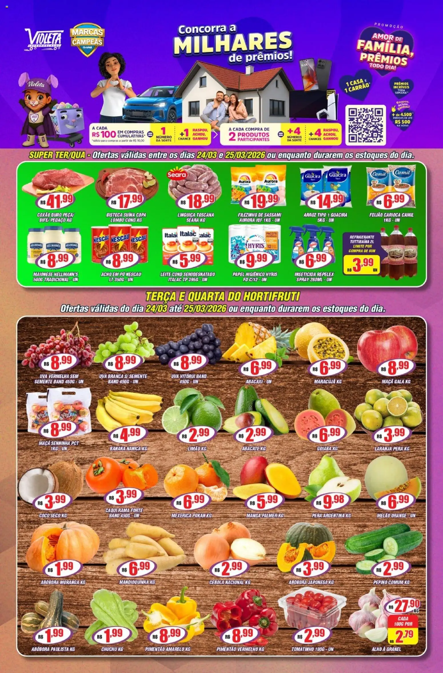 Violeta Supermercados - Ofertas da semana de 24/03/2026 ? Não perca as melhores promoções! | Brasil